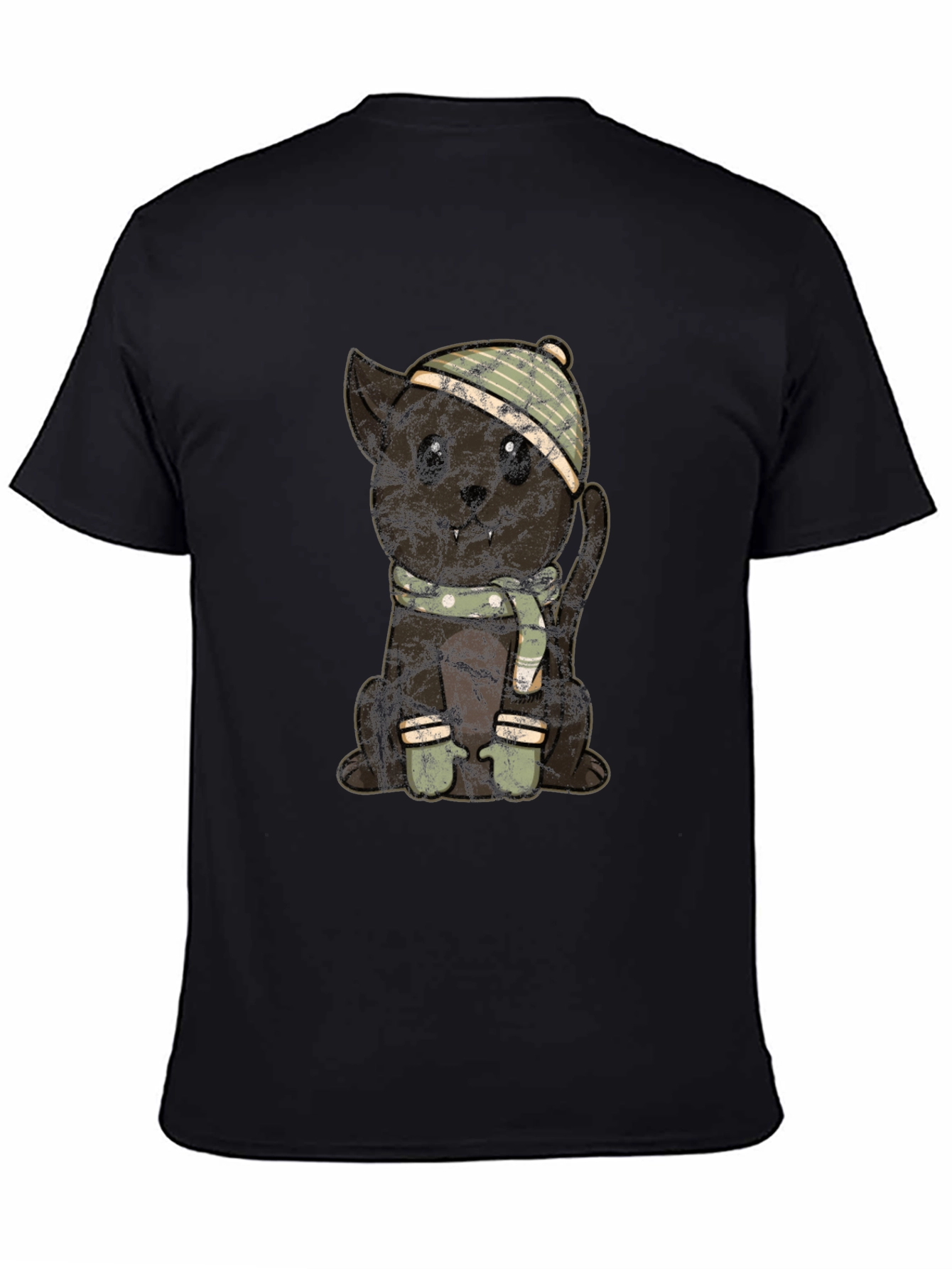 Cute Cat in Winter Gear T-Shirt