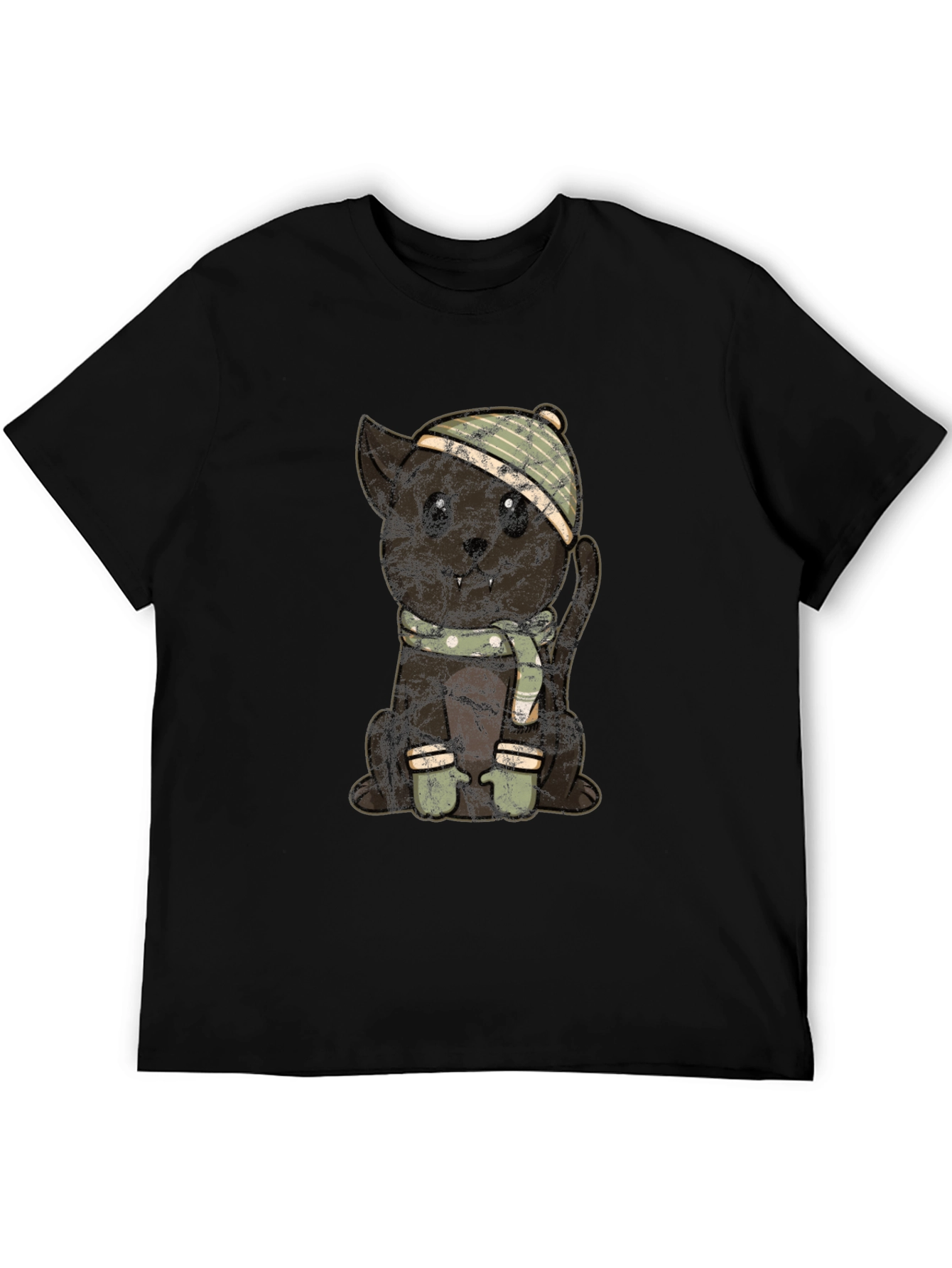 Cute Cat in Winter Gear T-Shirt