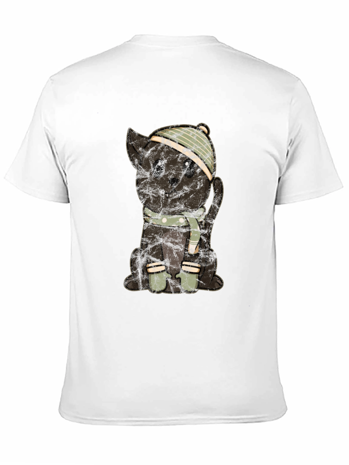 Cute Cat in Winter Gear T-Shirt