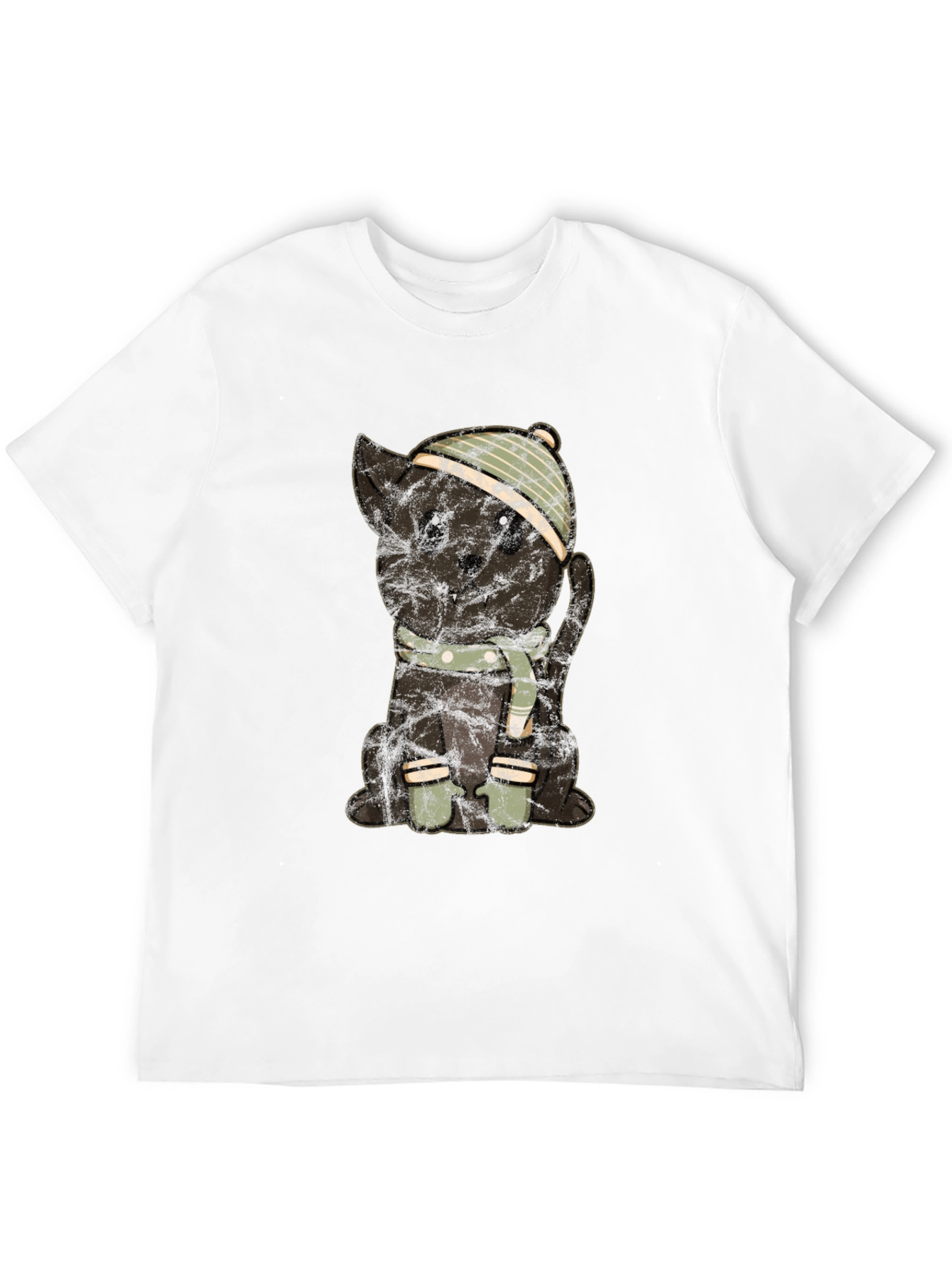 Cute Cat in Winter Gear T-Shirt