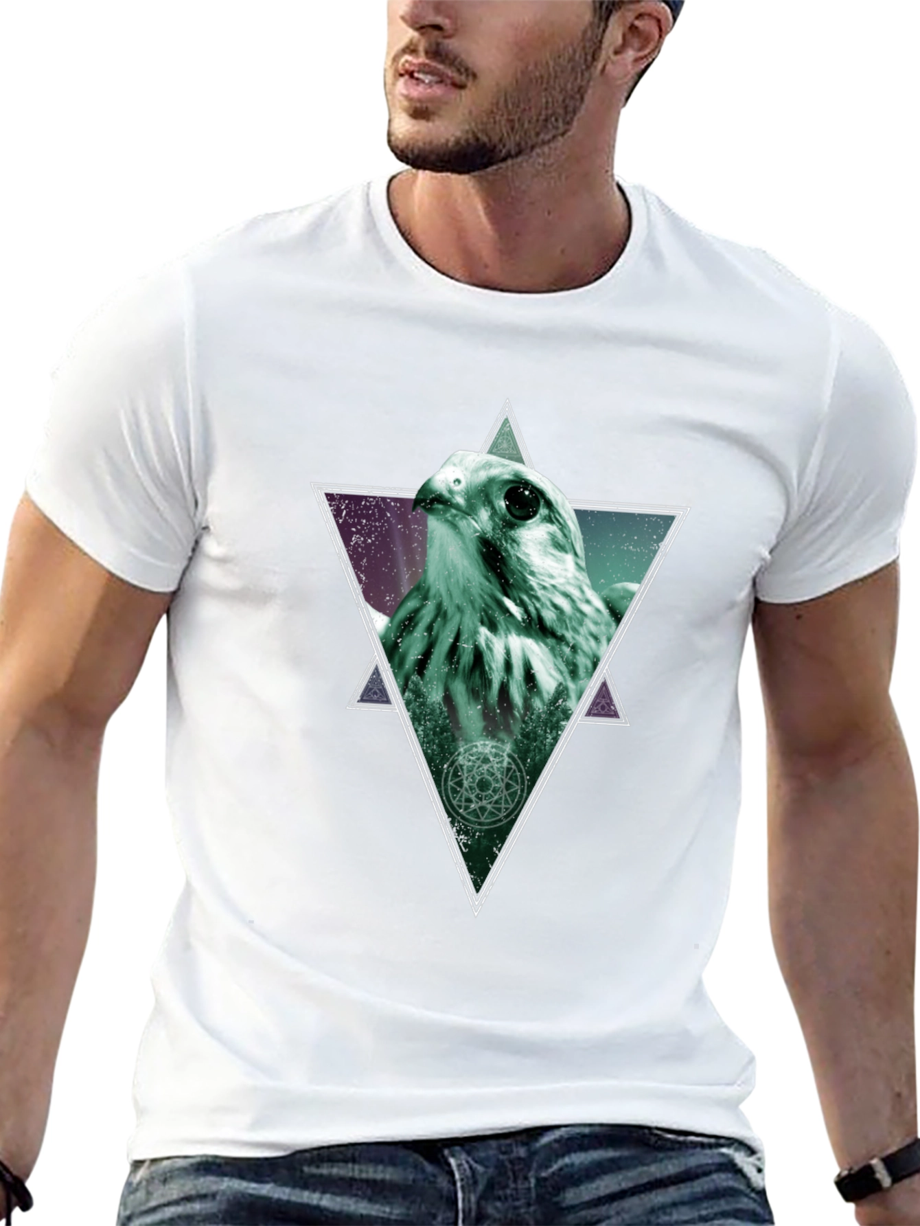 Geometric Bird T-Shirt - Unique Graphic Tee