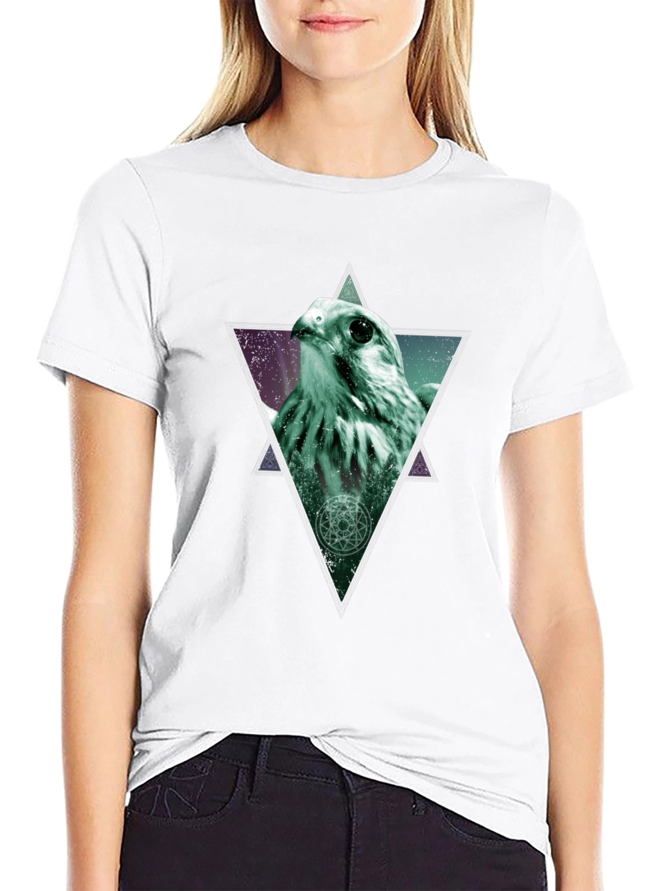 Geometric Bird T-Shirt - Unique Graphic Tee