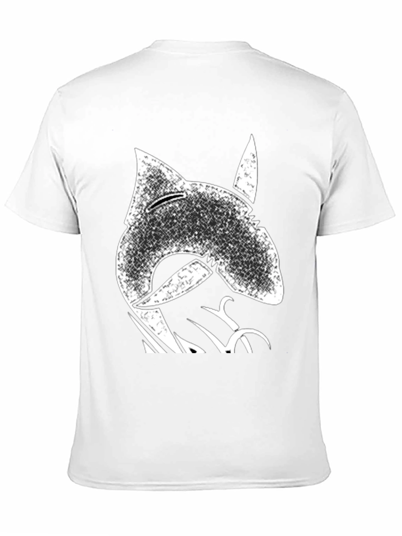 Distressed Shark Graphic Tee - Cool Black T-Shirt