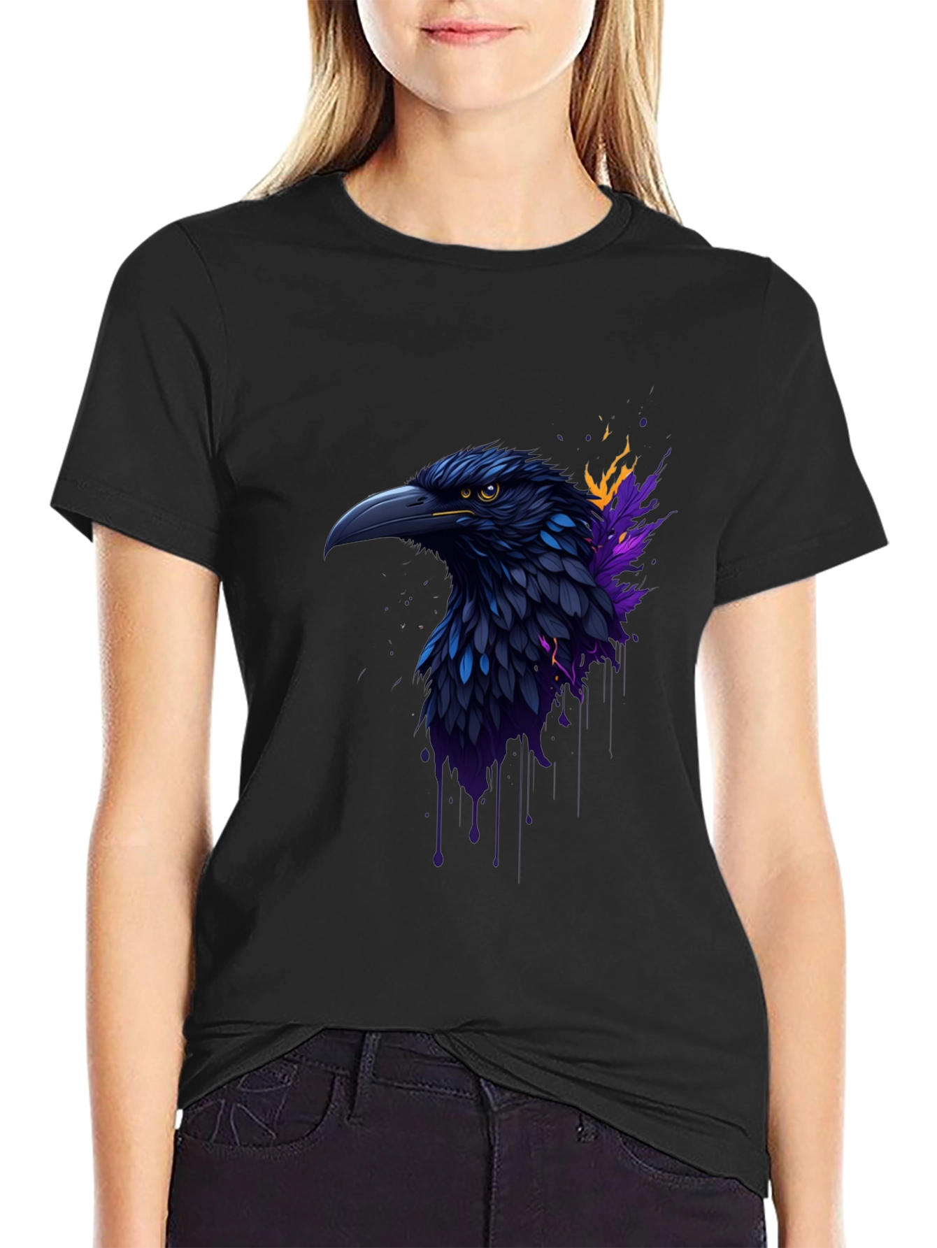 Raven Graphic Tee - Dark & Stylish