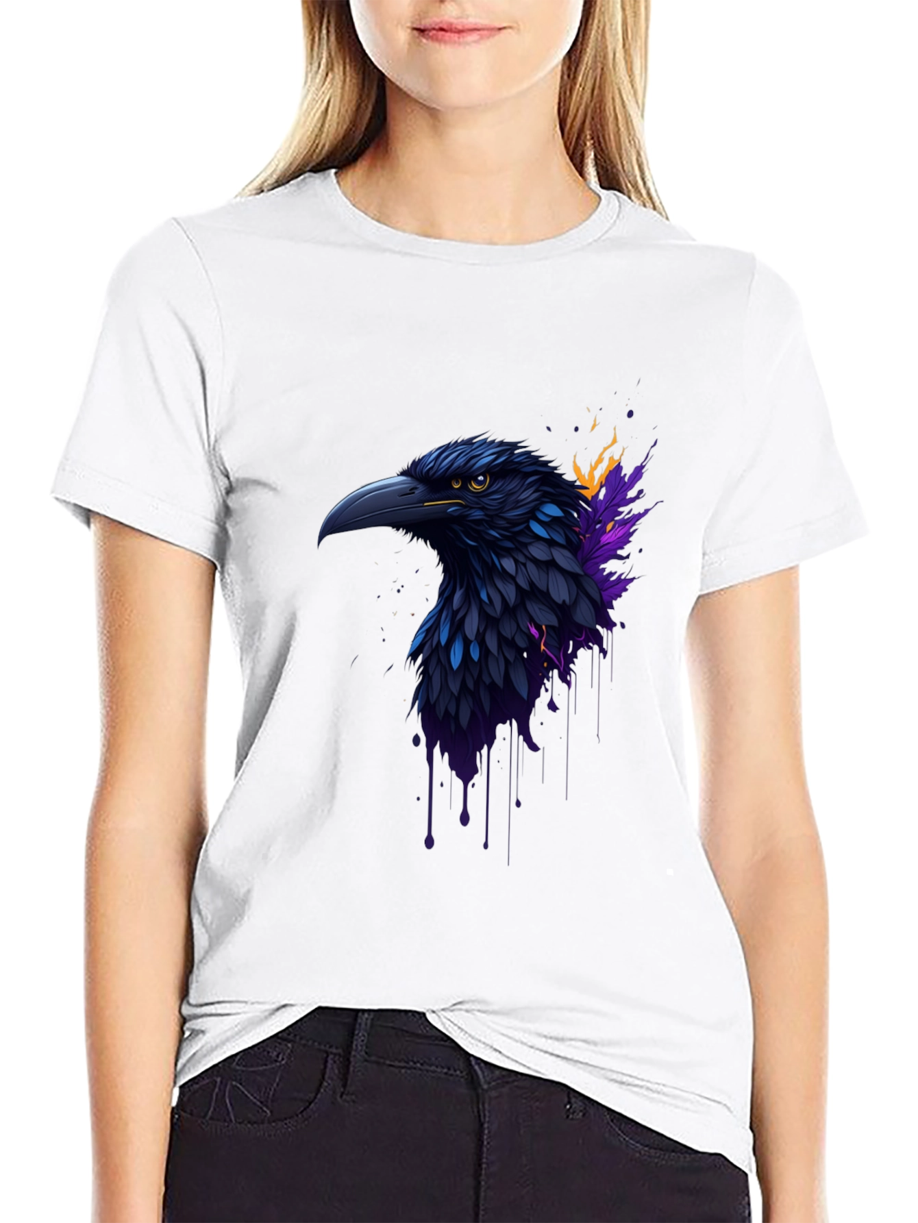 Raven Graphic Tee - Dark & Stylish