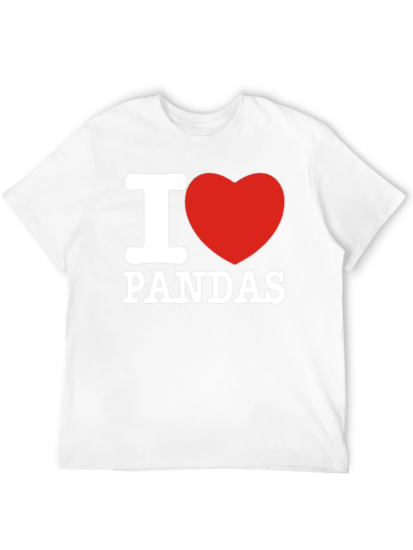 I Heart Pandas Graphic T-Shirt - Black Cotton Tee