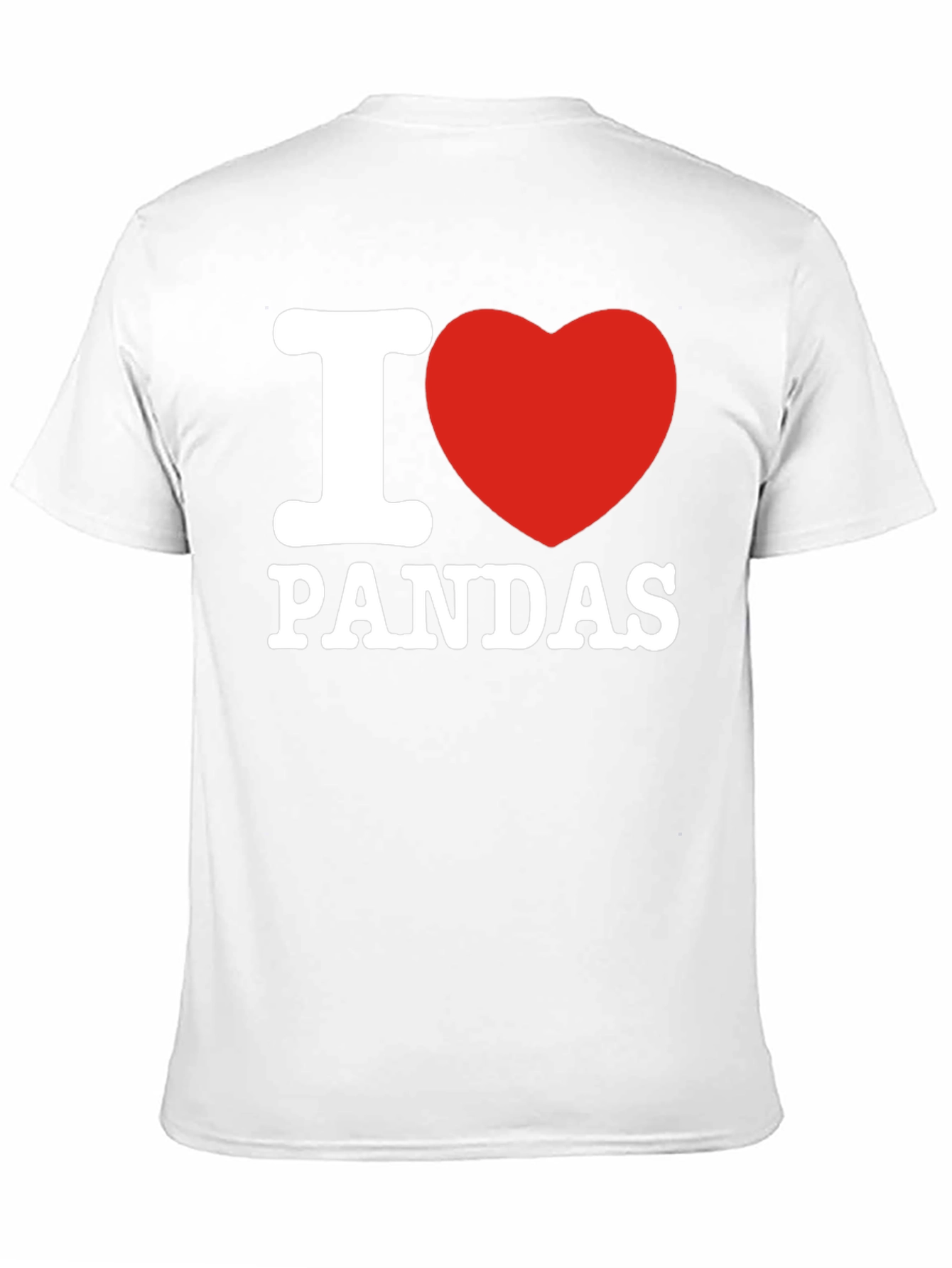 I Heart Pandas Graphic T-Shirt - Black Cotton Tee