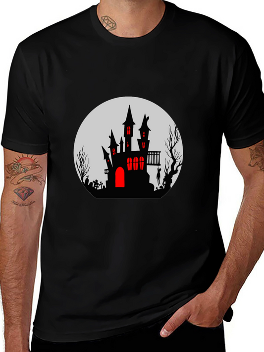 Halloween Haunted House Graphic Tee