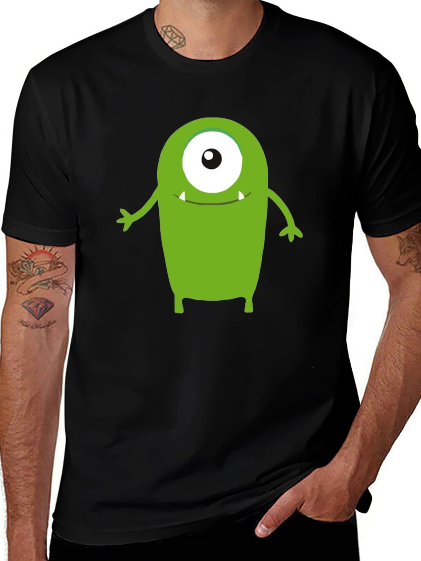 One-Eyed Monster Graphic Tee - Black T-Shirt