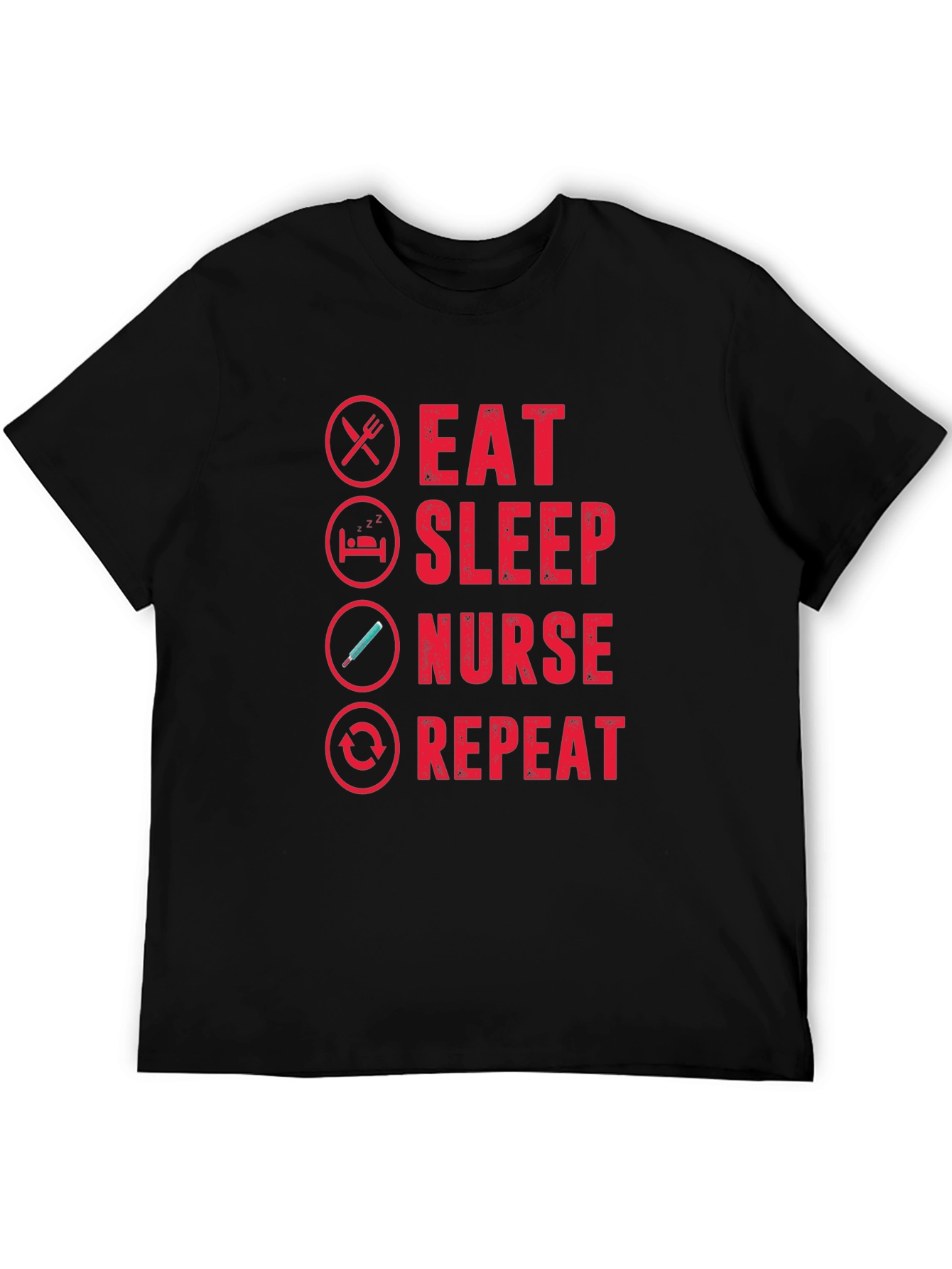 Eat Sleep Nurse Repeat Graphic T-Shirt