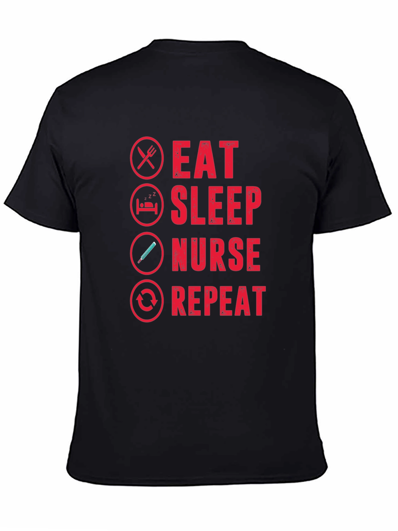 Eat Sleep Nurse Repeat Graphic T-Shirt