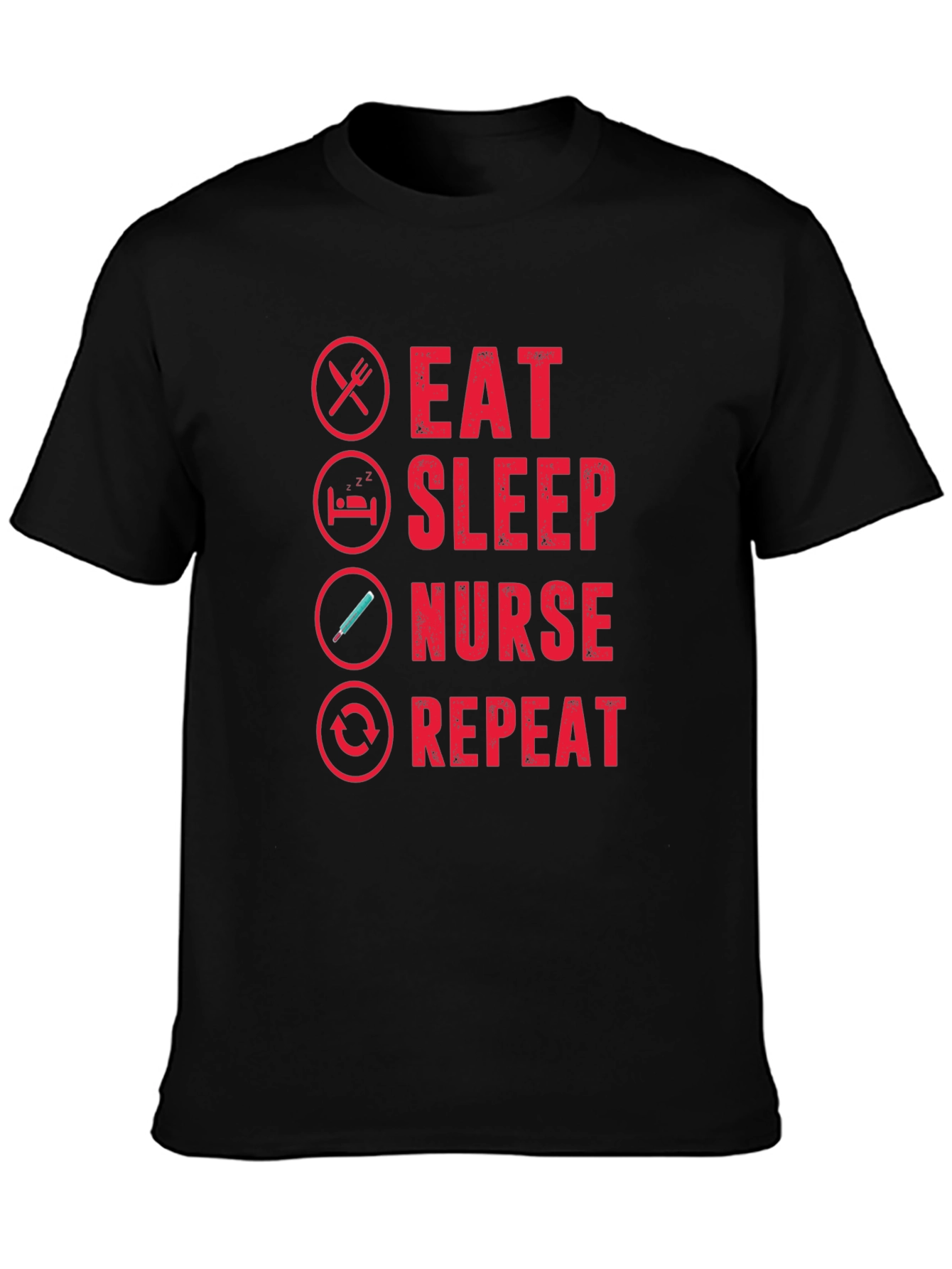 Eat Sleep Nurse Repeat Graphic T-Shirt