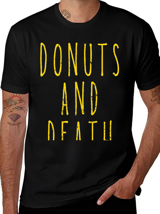 Donuts And Death Graphic Tee - Black