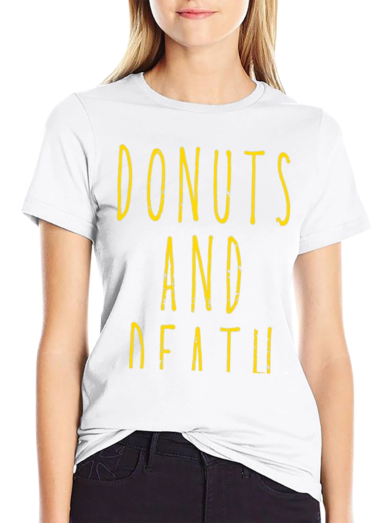 Donuts And Death Graphic Tee - Black