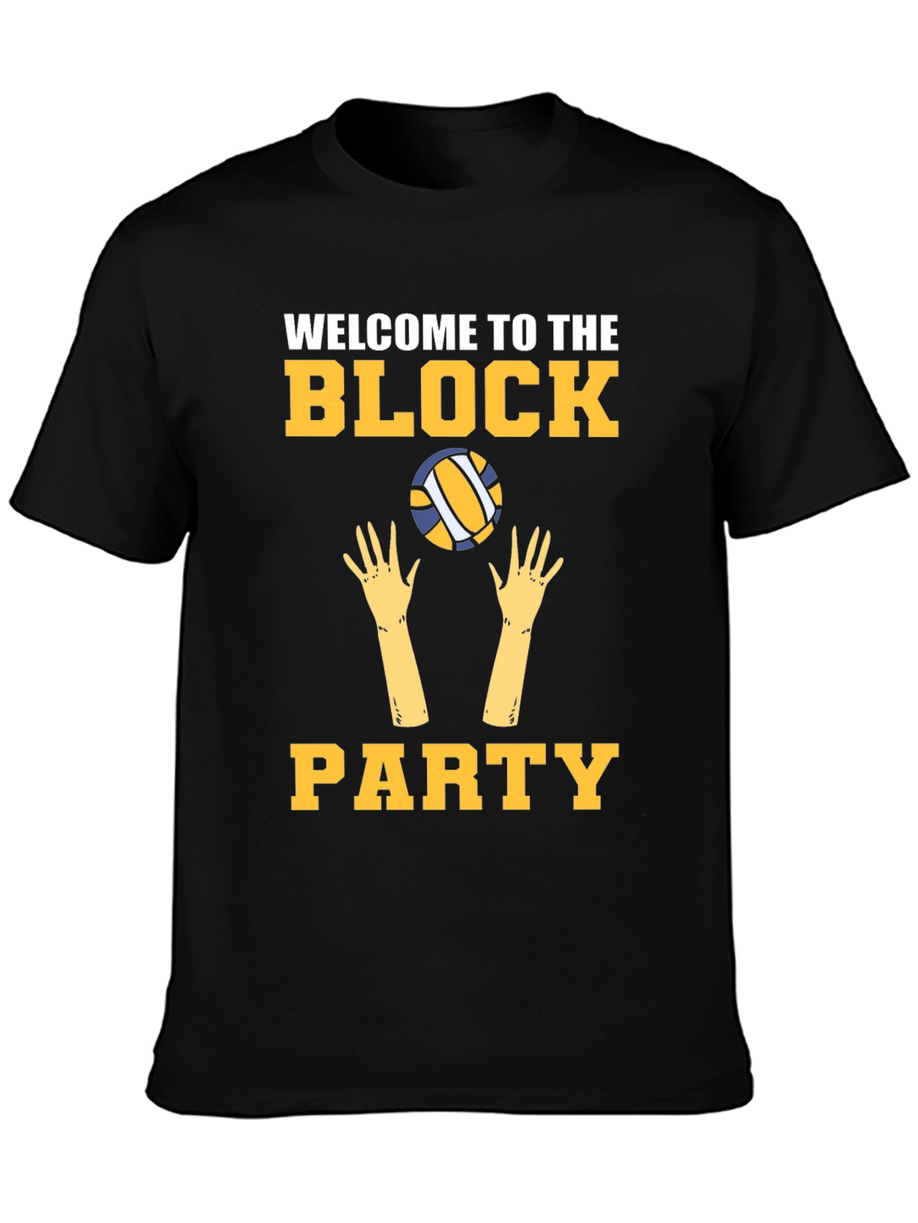 Welcome to the Block Party Volleyball Graphic Tee