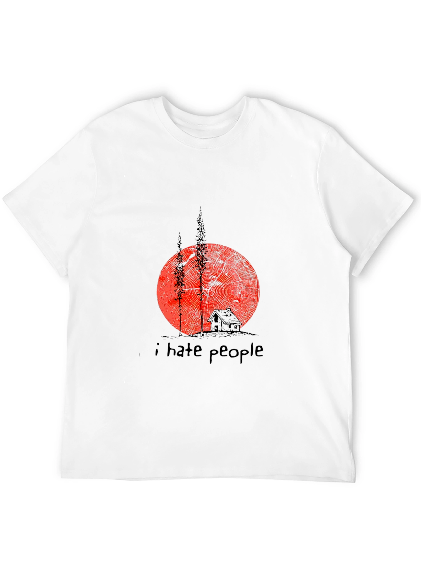 I Hate People Graphic Tee - Black