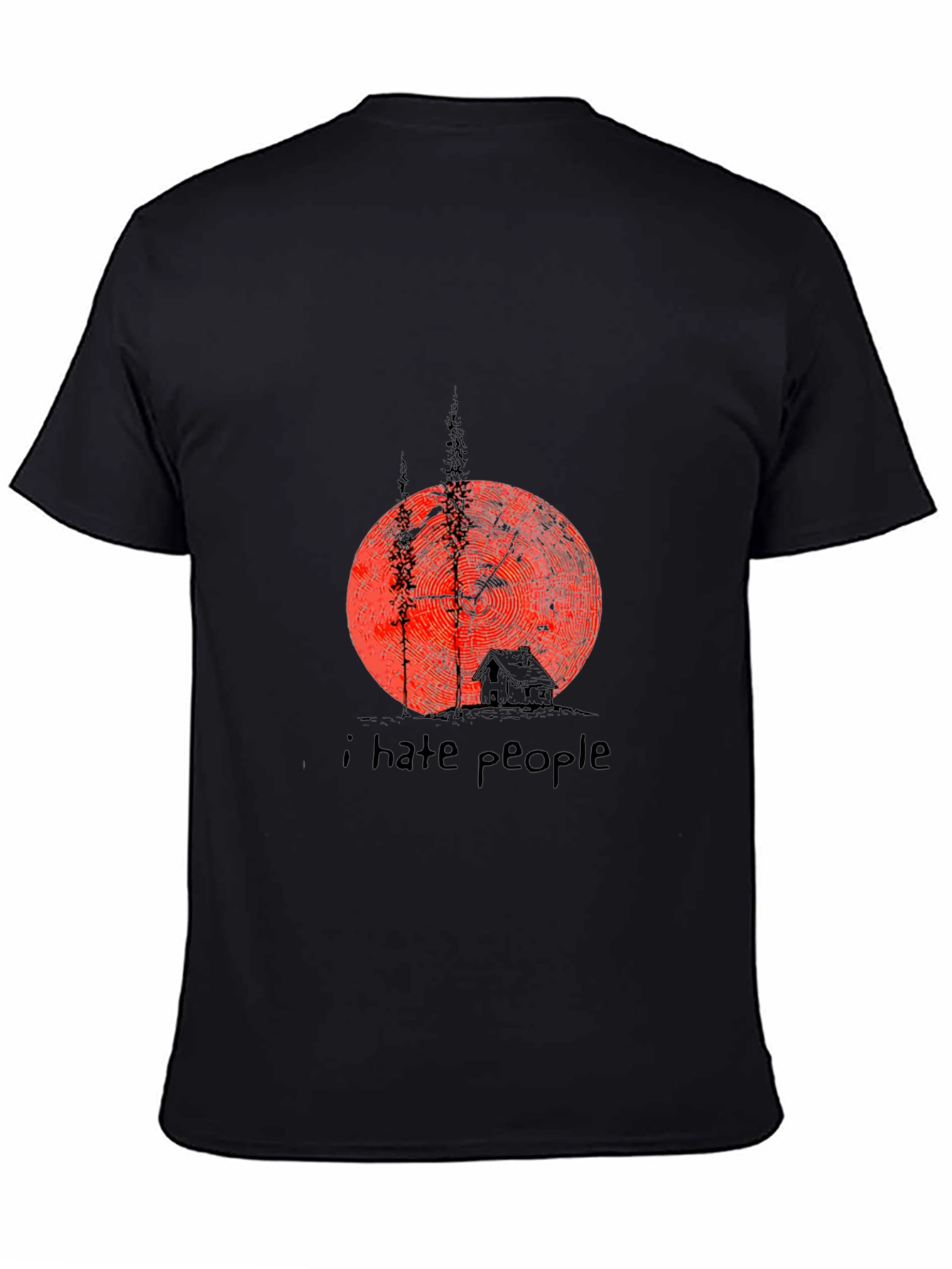 I Hate People Graphic Tee - Black
