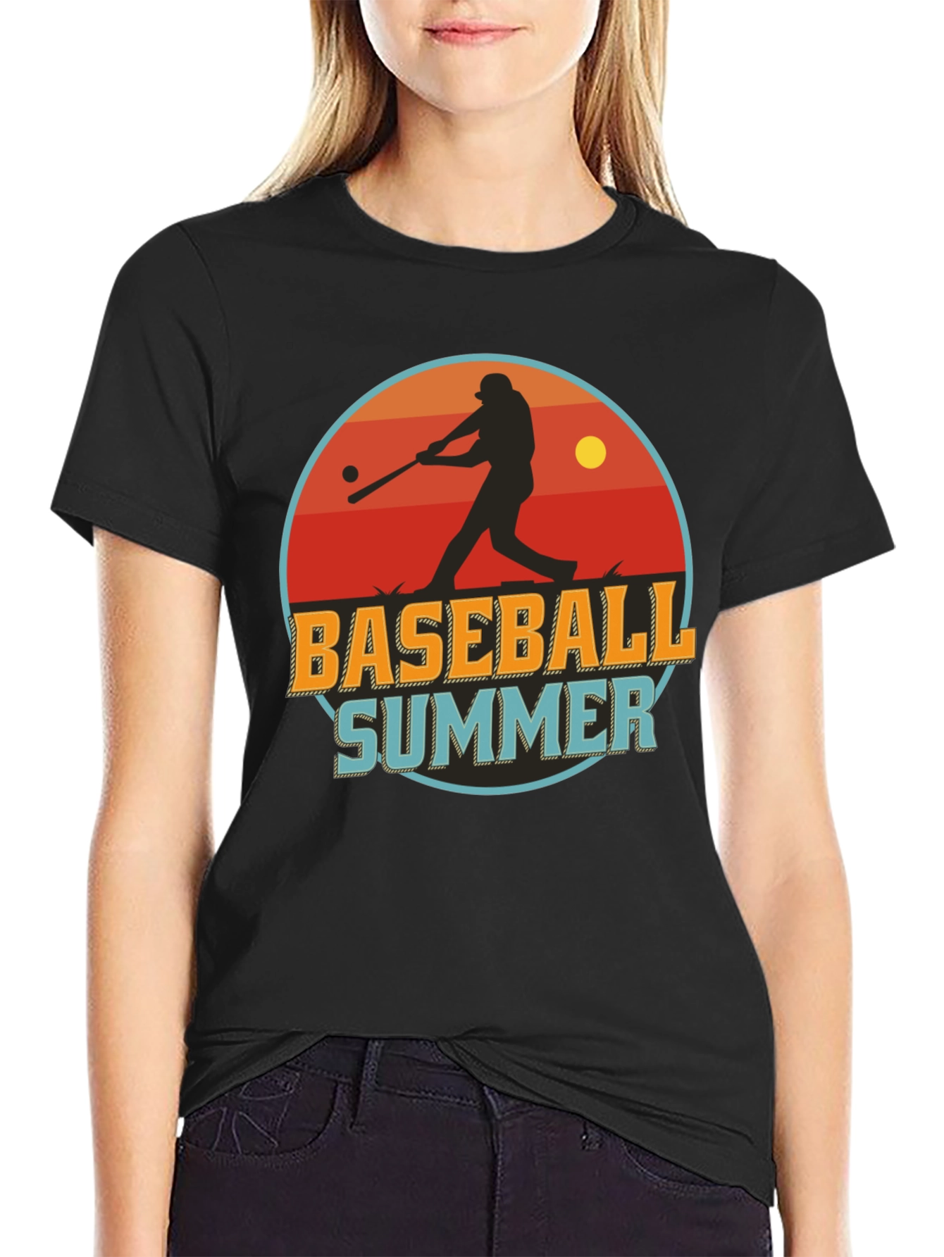 Baseball Summer Graphic T-Shirt