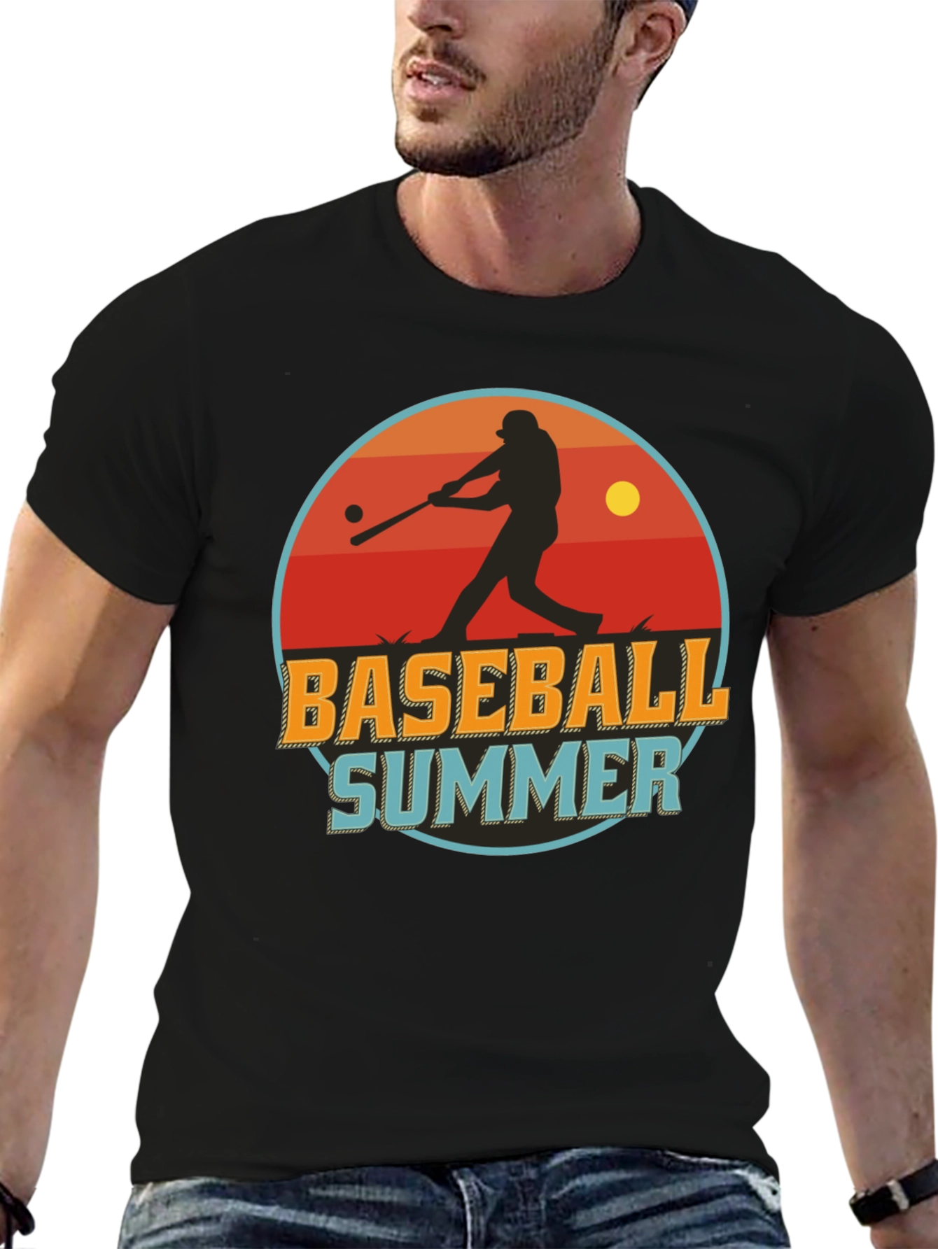 Baseball Summer Graphic T-Shirt