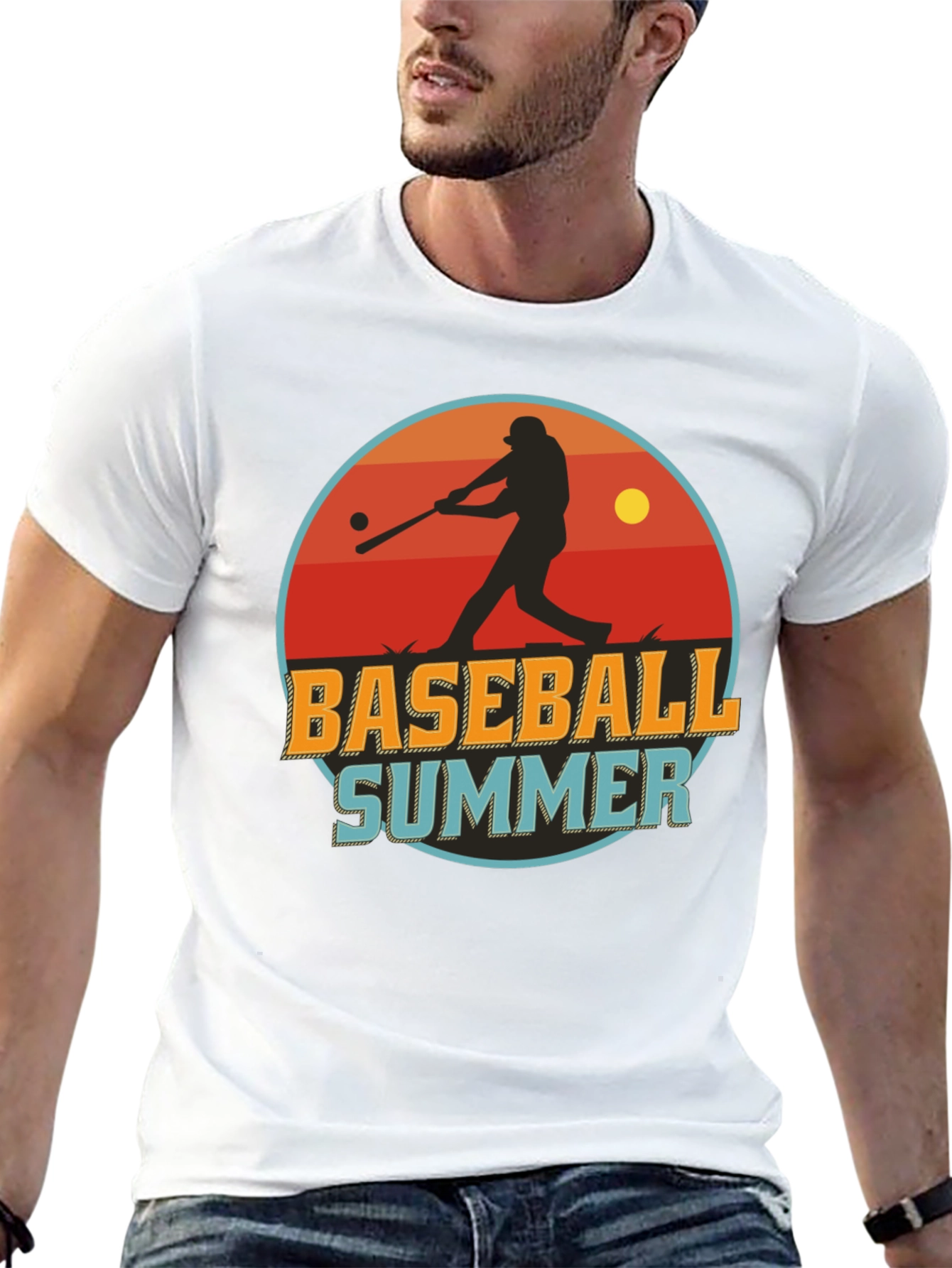 Baseball Summer Graphic T-Shirt