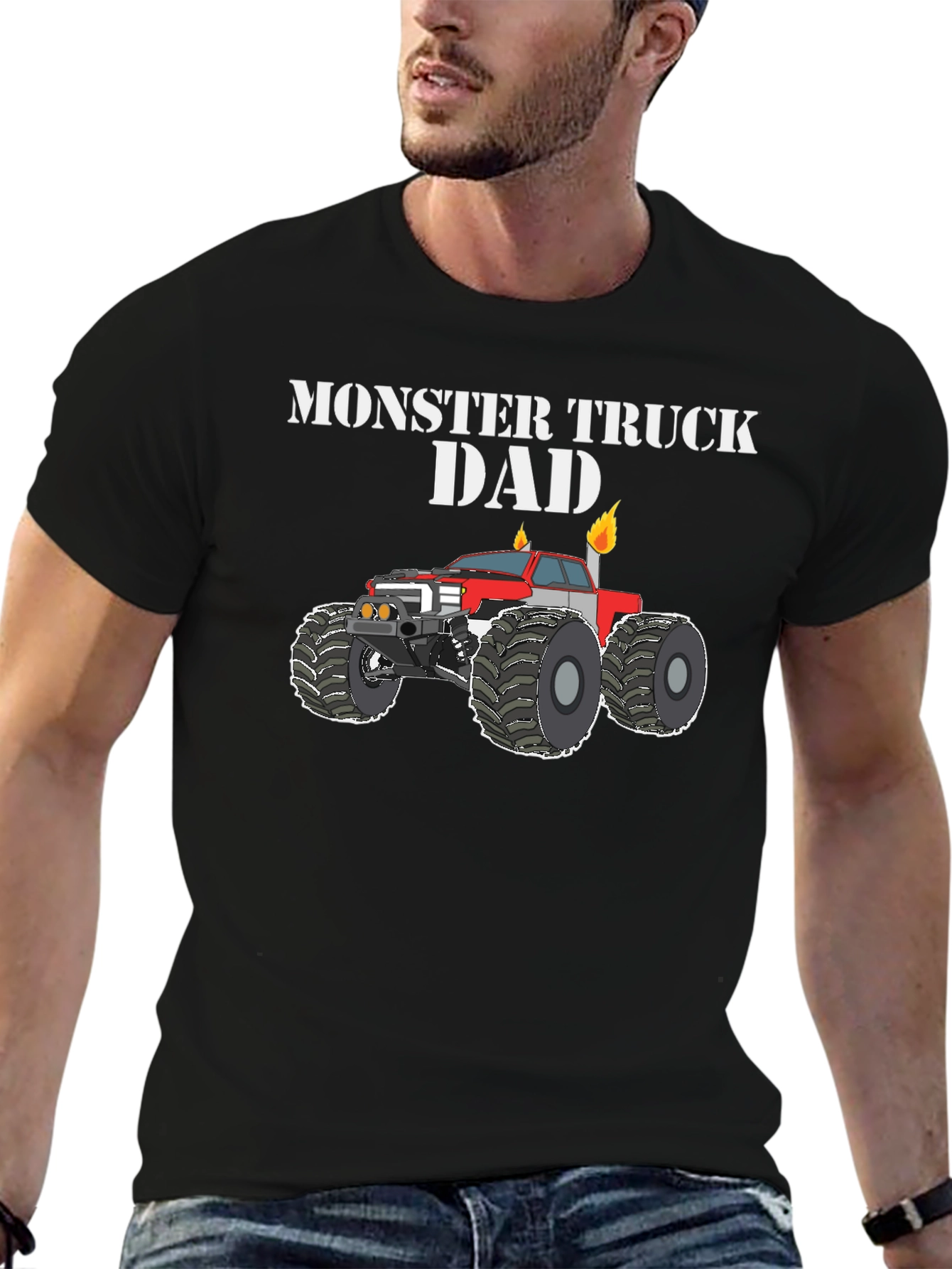 Monster Truck Dad T-Shirt - Black