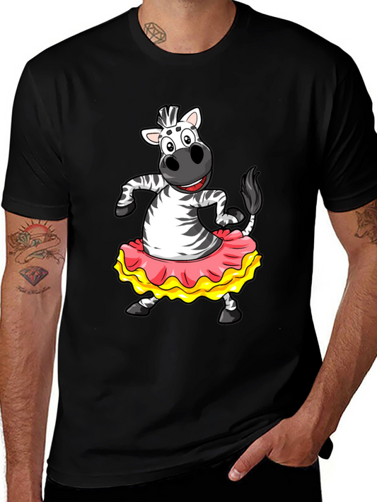 Zebra Tutu Graphic Tee - Fun & Stylish Black T-Shirt
