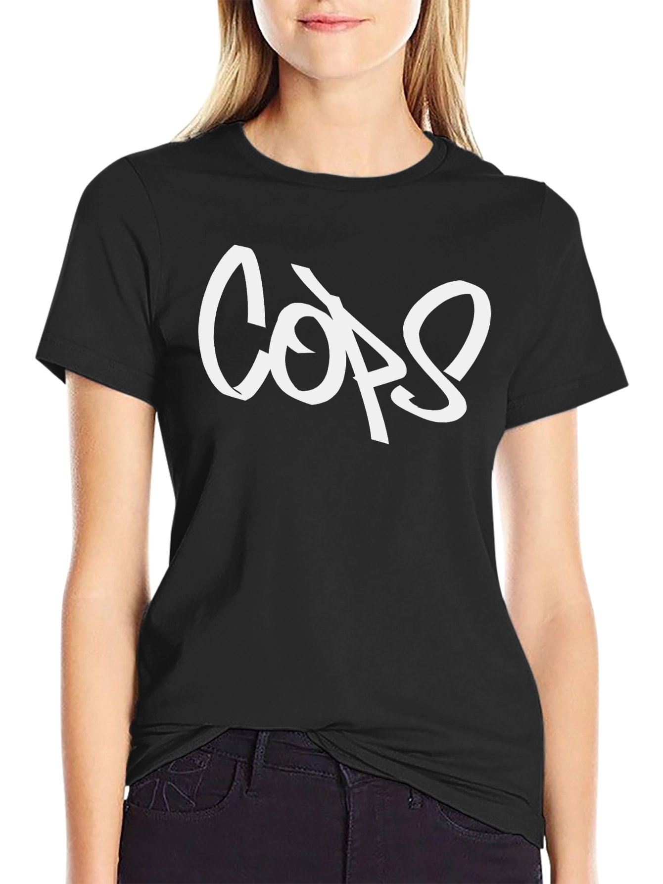 Cops Graphic Black T-Shirt