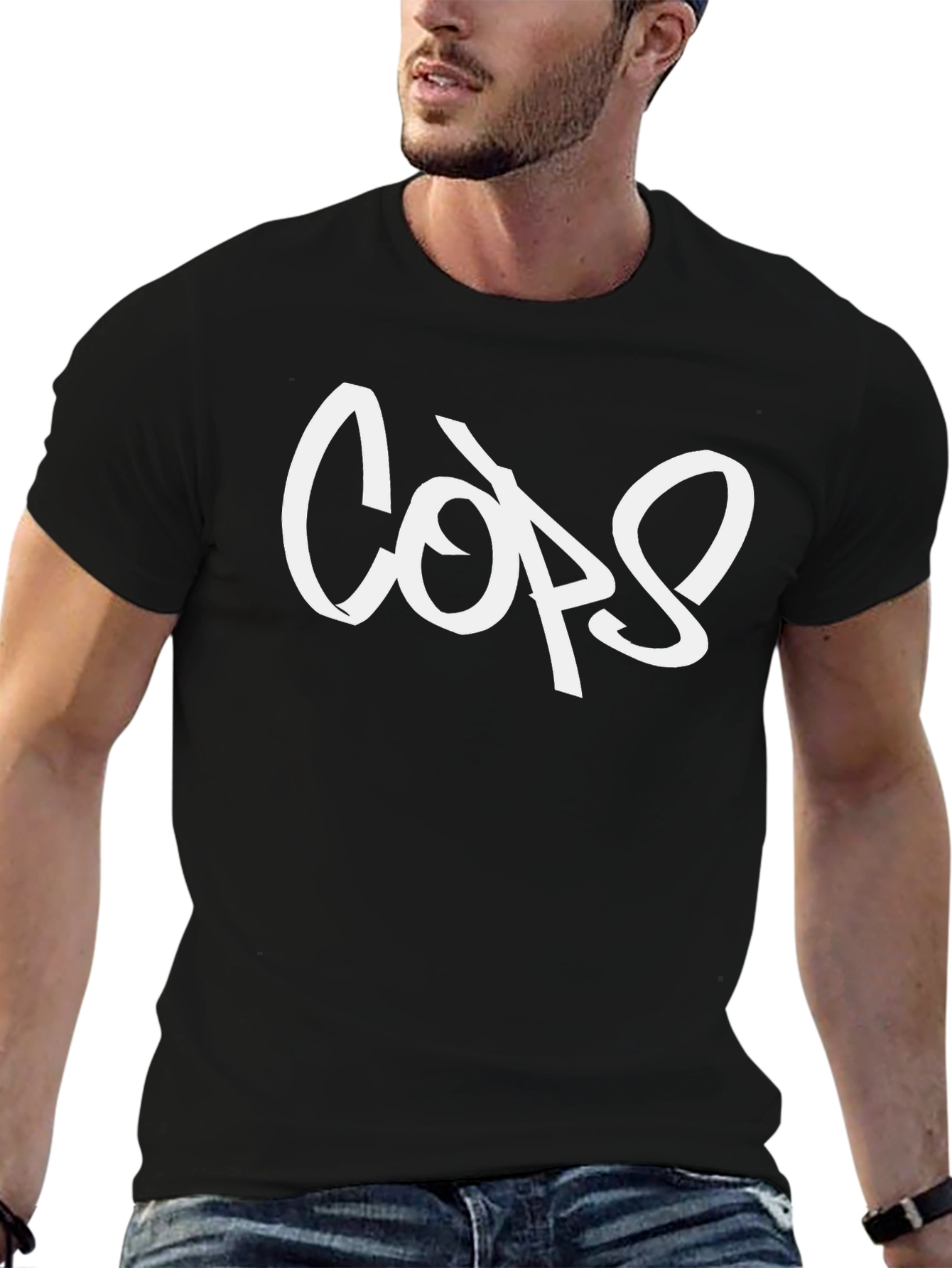Cops Graphic Black T-Shirt
