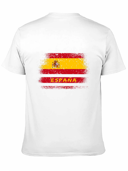 España Flag Graphic Tee - Distressed Spain T-Shirt