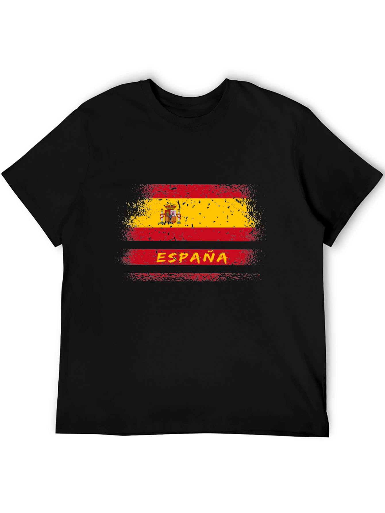 España Flag Graphic Tee - Distressed Spain T-Shirt