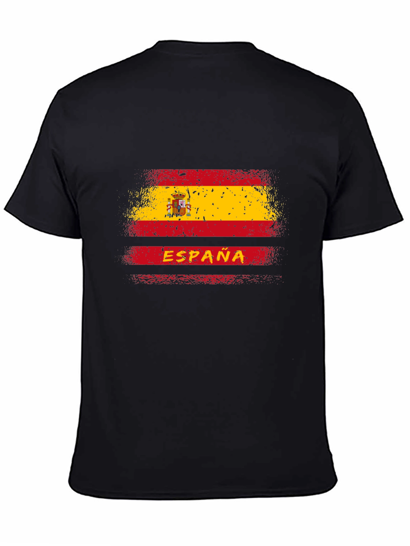 España Flag Graphic Tee - Distressed Spain T-Shirt