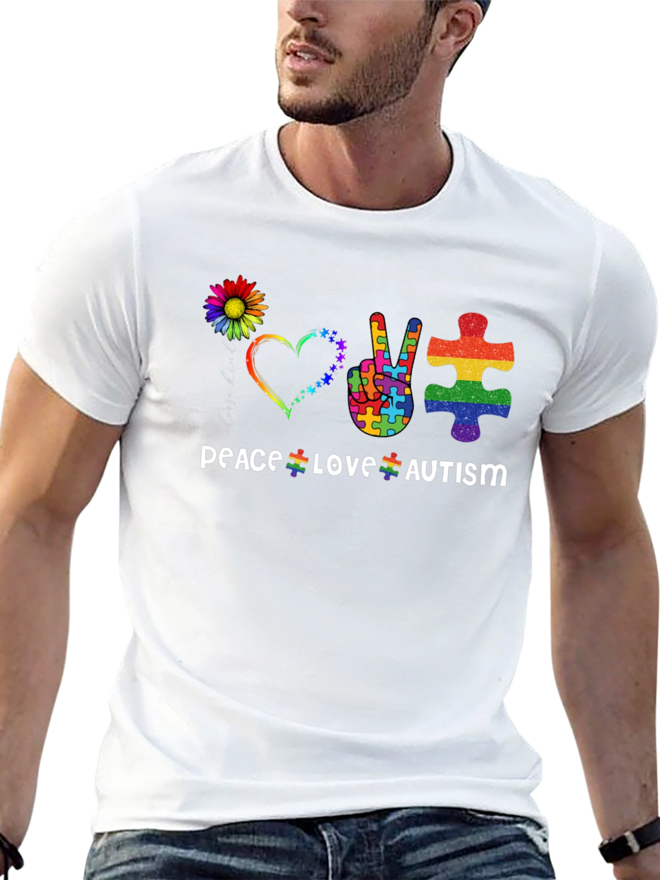 Peace Love Autism Awareness T-Shirt