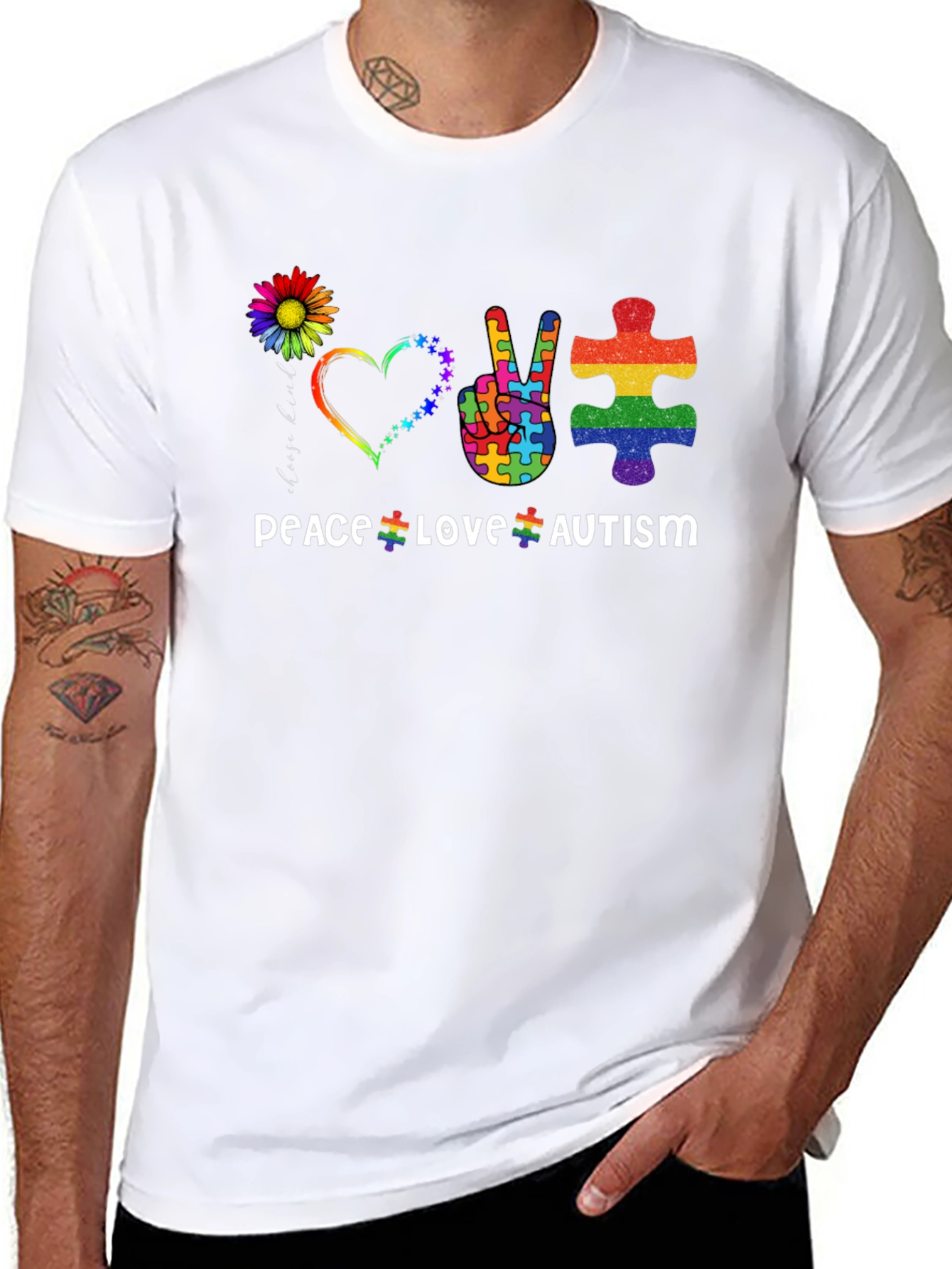 Peace Love Autism Awareness T-Shirt