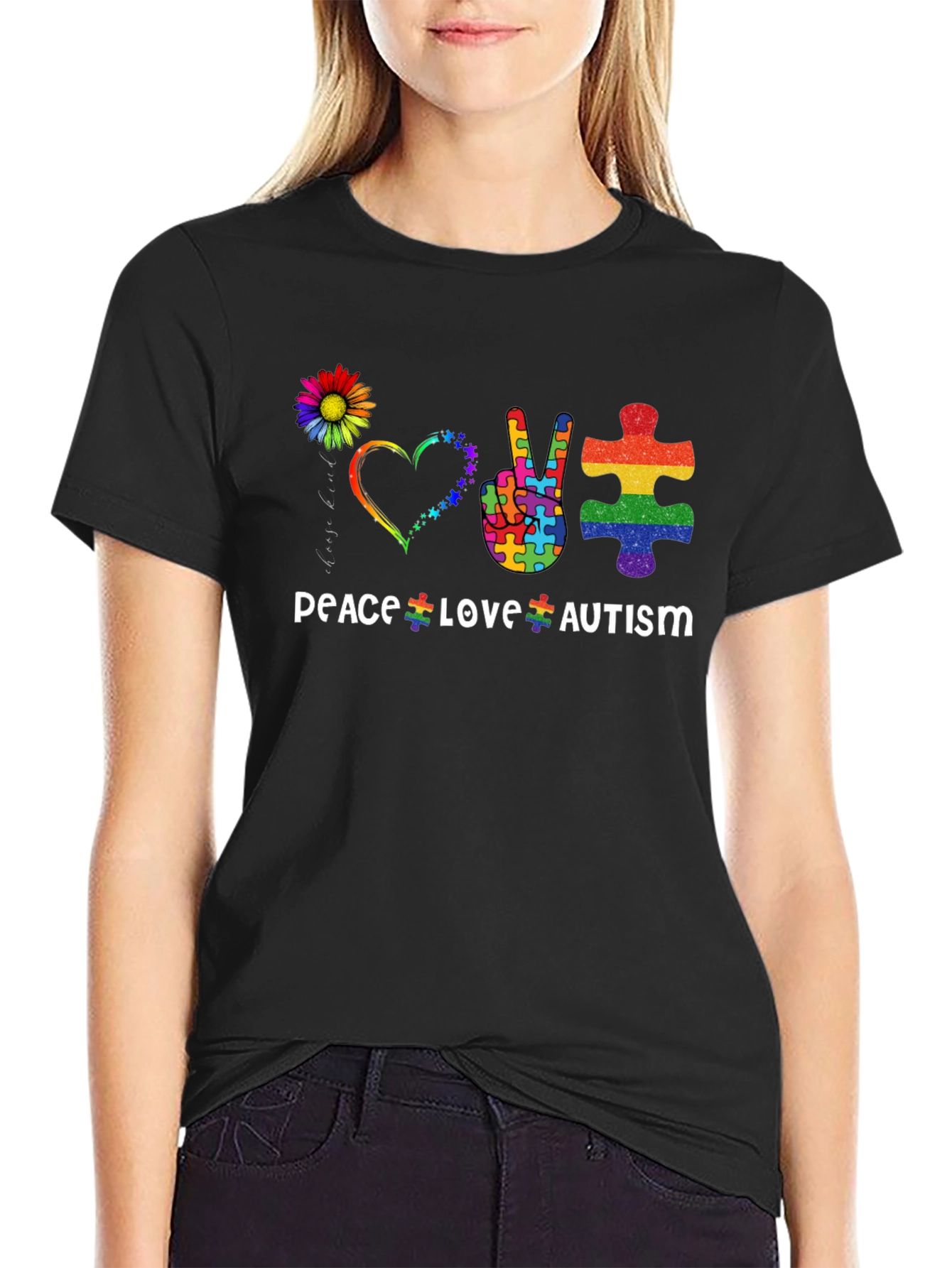 Peace Love Autism Awareness T-Shirt