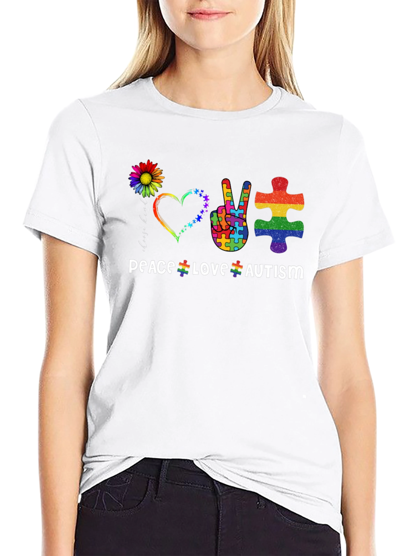 Peace Love Autism Awareness T-Shirt