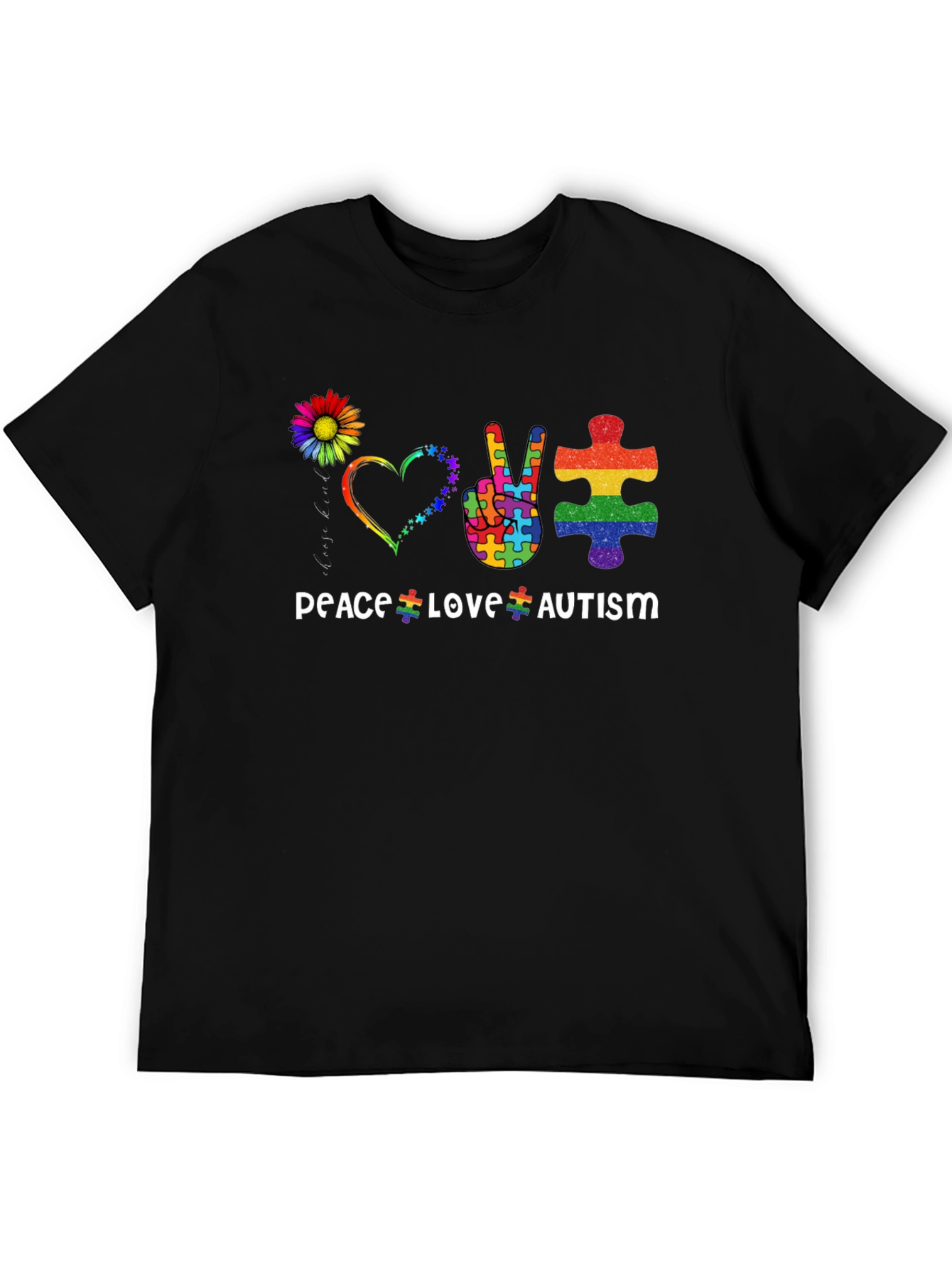 Peace Love Autism Awareness T-Shirt