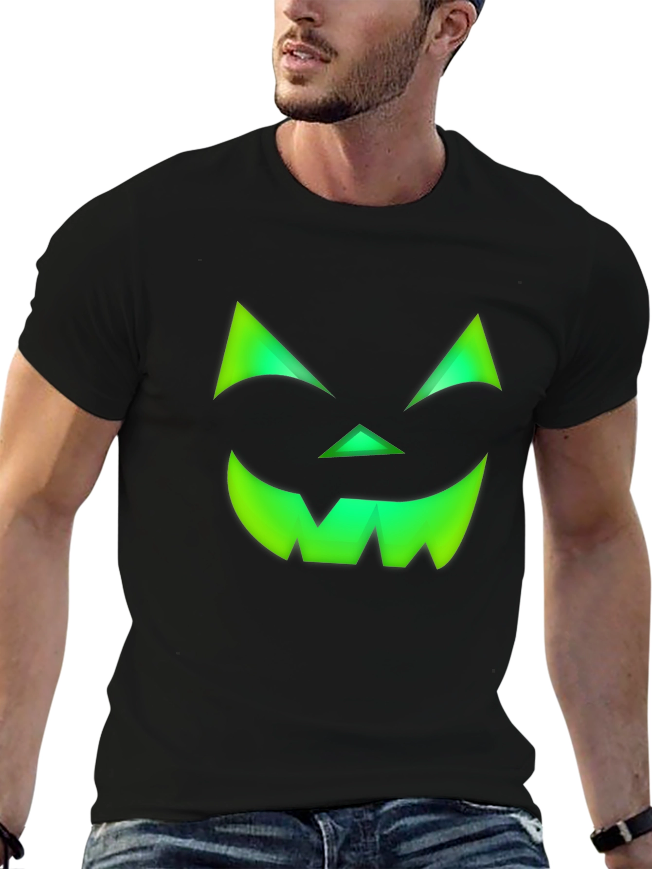 Halloween Jack-o-Lantern Face Graphic Tee