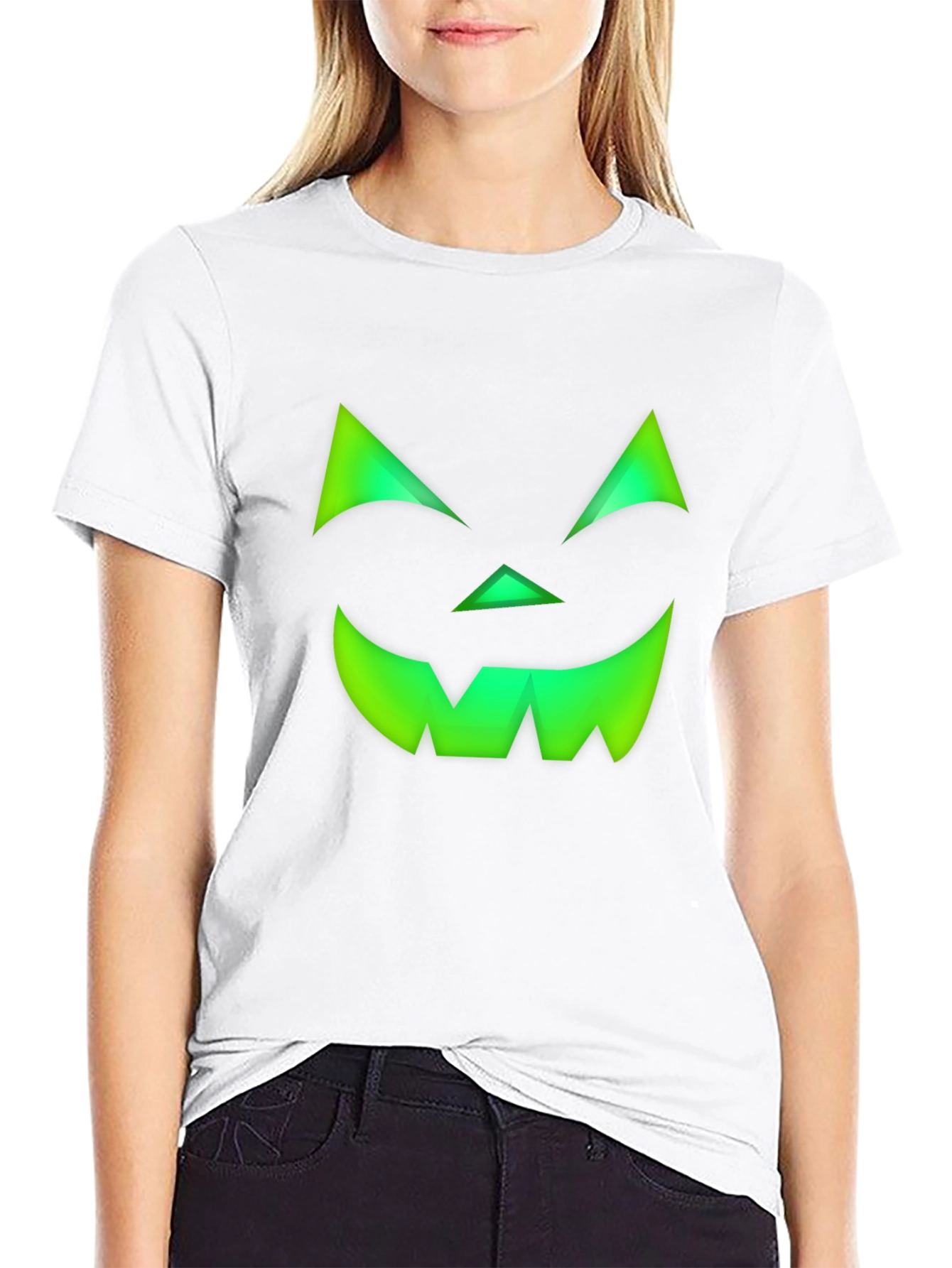 Halloween Jack-o-Lantern Face Graphic Tee