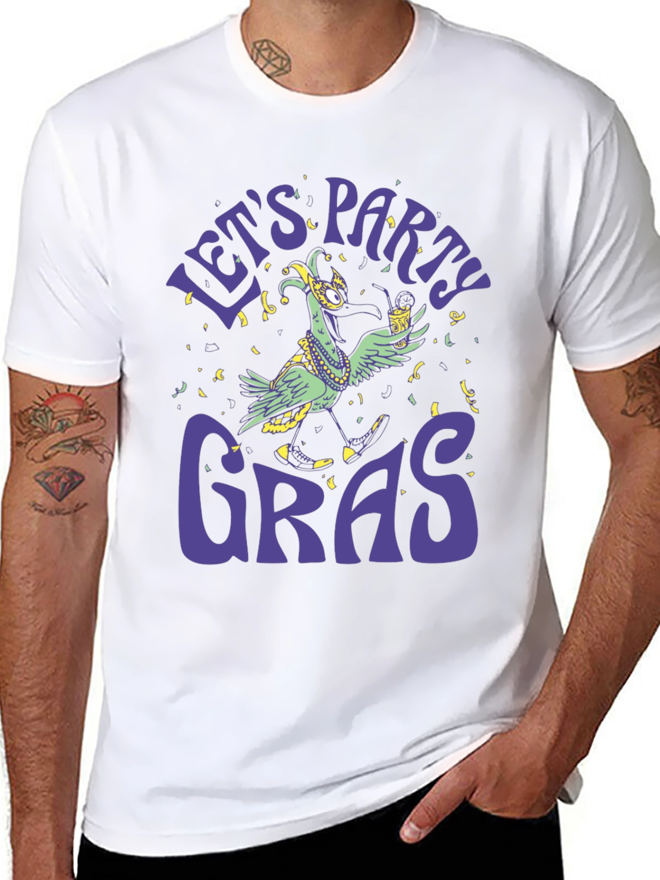 Lets Party Gras Graphic T-Shirt