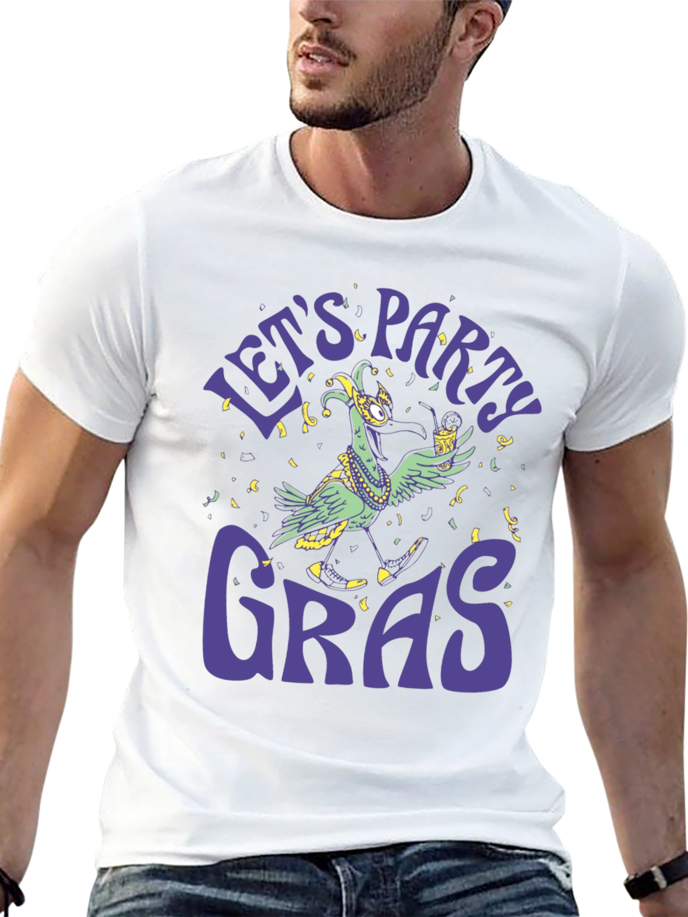 Lets Party Gras Graphic T-Shirt