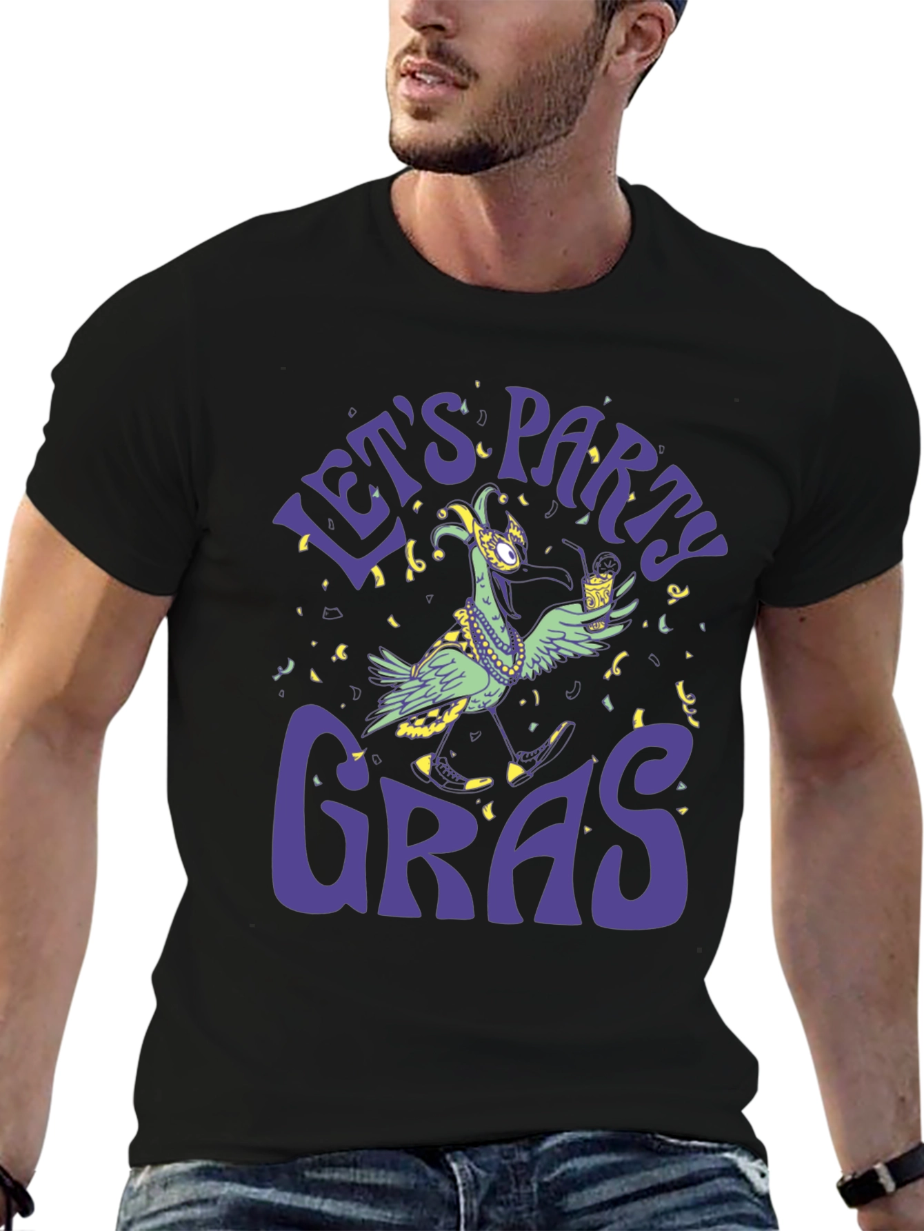 Lets Party Gras Graphic T-Shirt