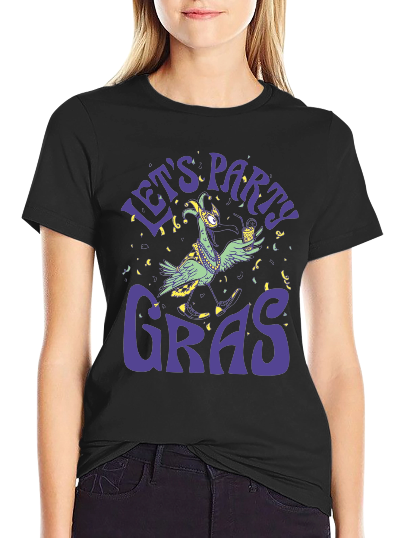 Lets Party Gras Graphic T-Shirt