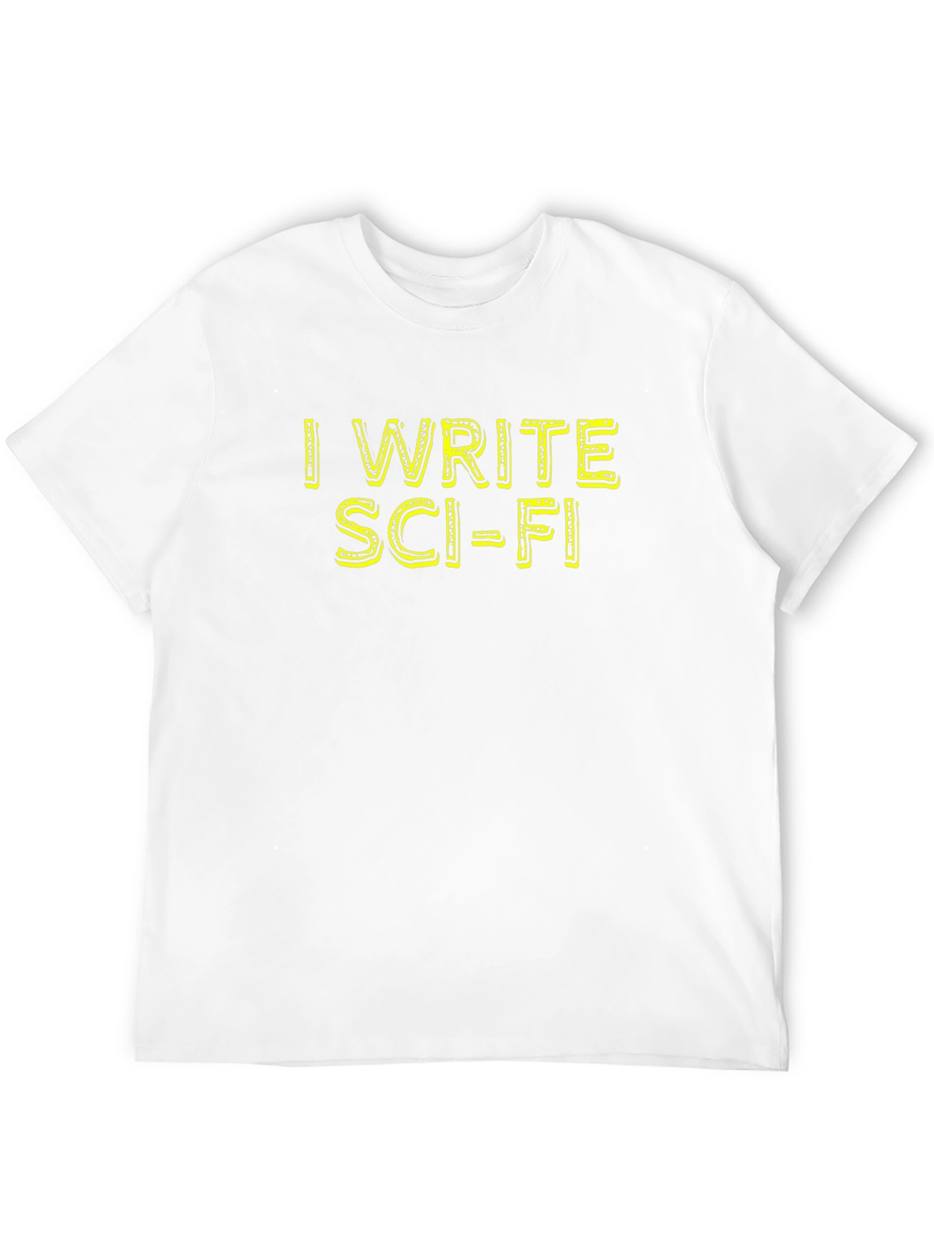 I Write Sci-Fi Black Cotton T-Shirt