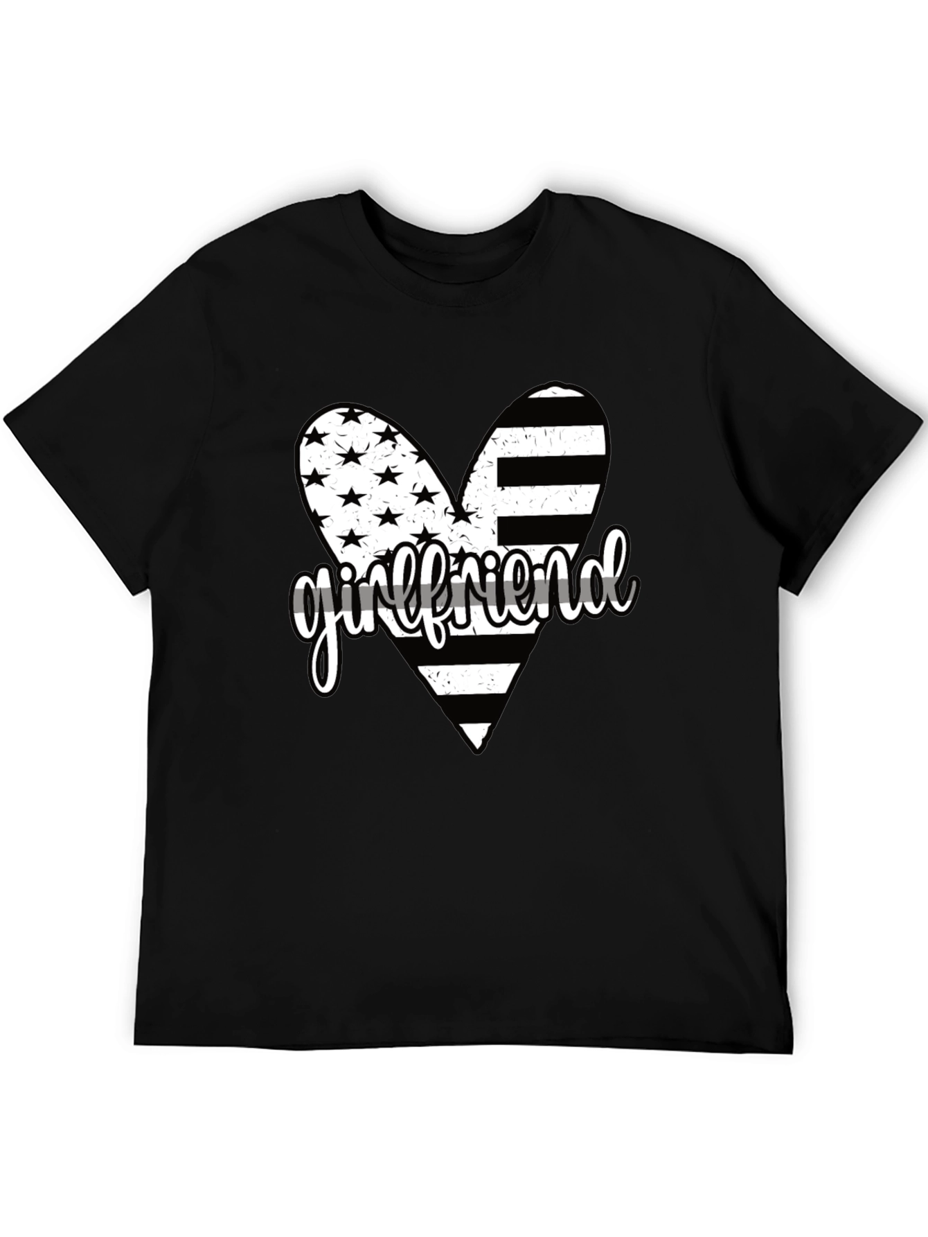 Girlfriend American Flag Heart Graphic Tee