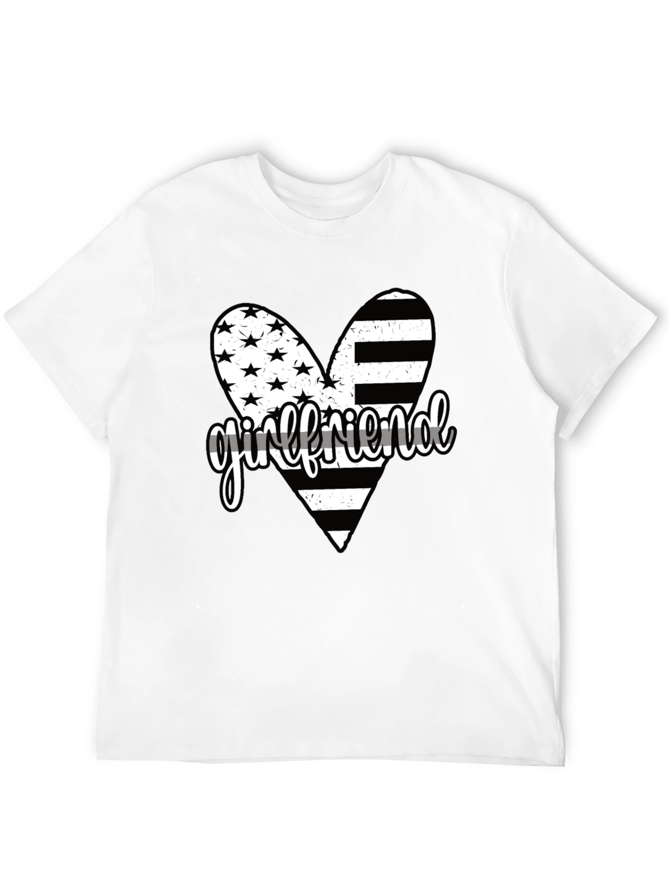 Girlfriend American Flag Heart Graphic Tee