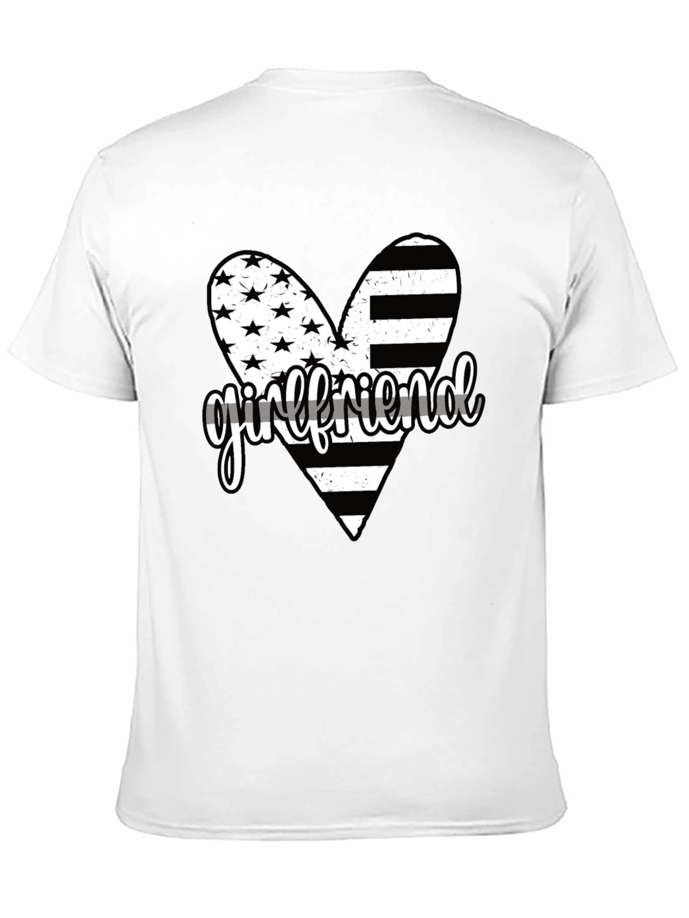 Girlfriend American Flag Heart Graphic Tee