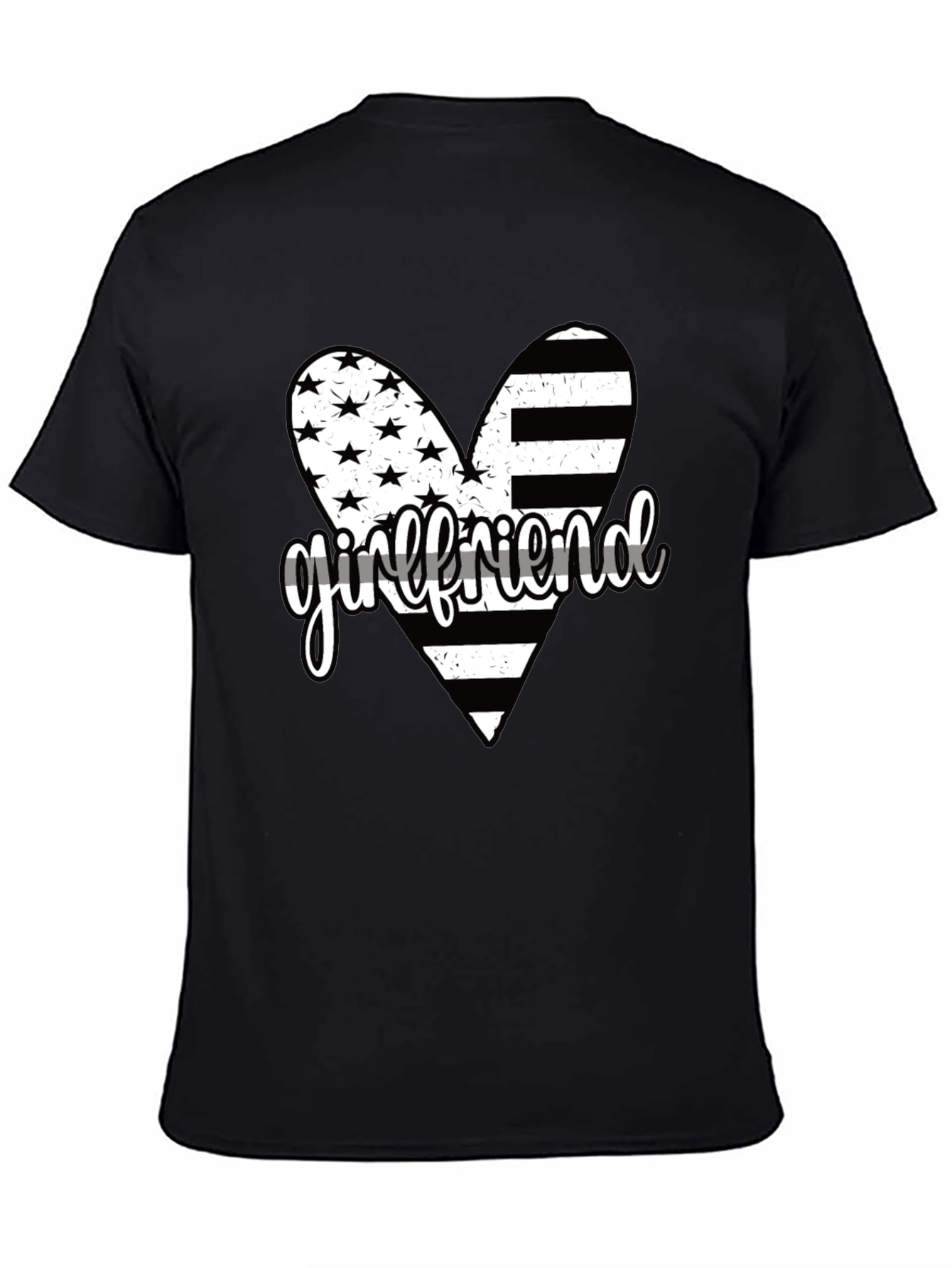 Girlfriend American Flag Heart Graphic Tee