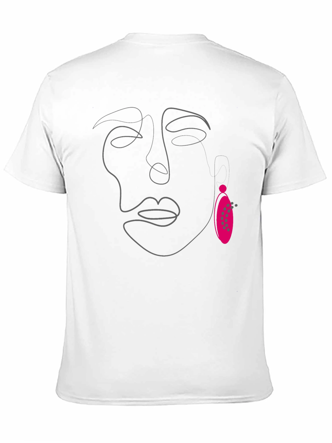 Abstract Face Line Art Tee - Modern Graphic T-Shirt