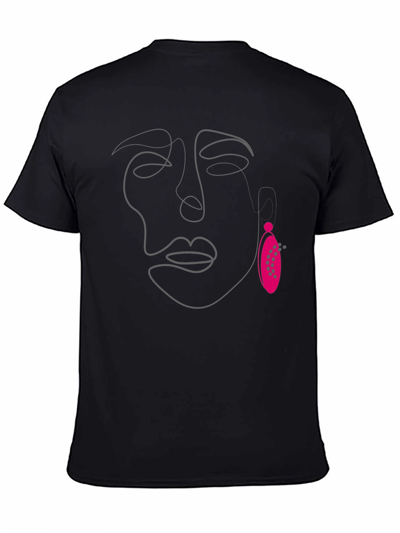 Abstract Face Line Art Tee - Modern Graphic T-Shirt