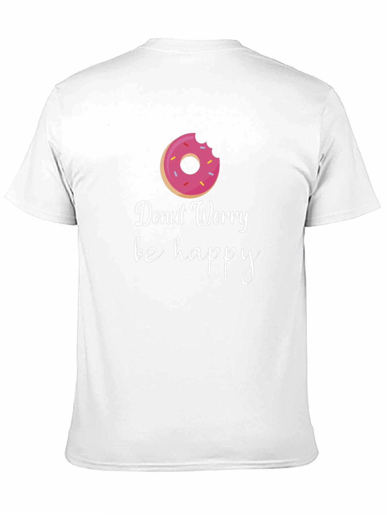Donut Worry Be Happy Graphic Tee - Black